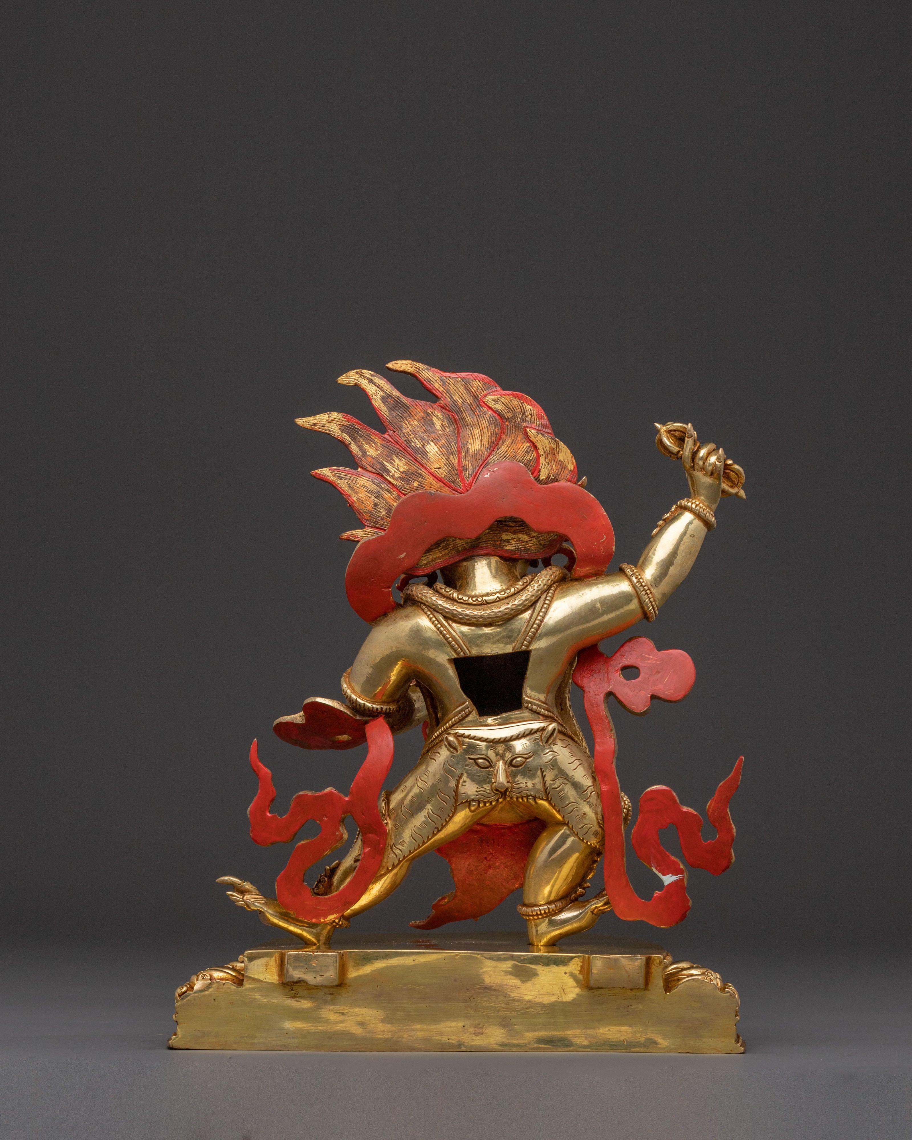 Vajrapani Bodhisattva — Hand-Gilded Copper Sculpture