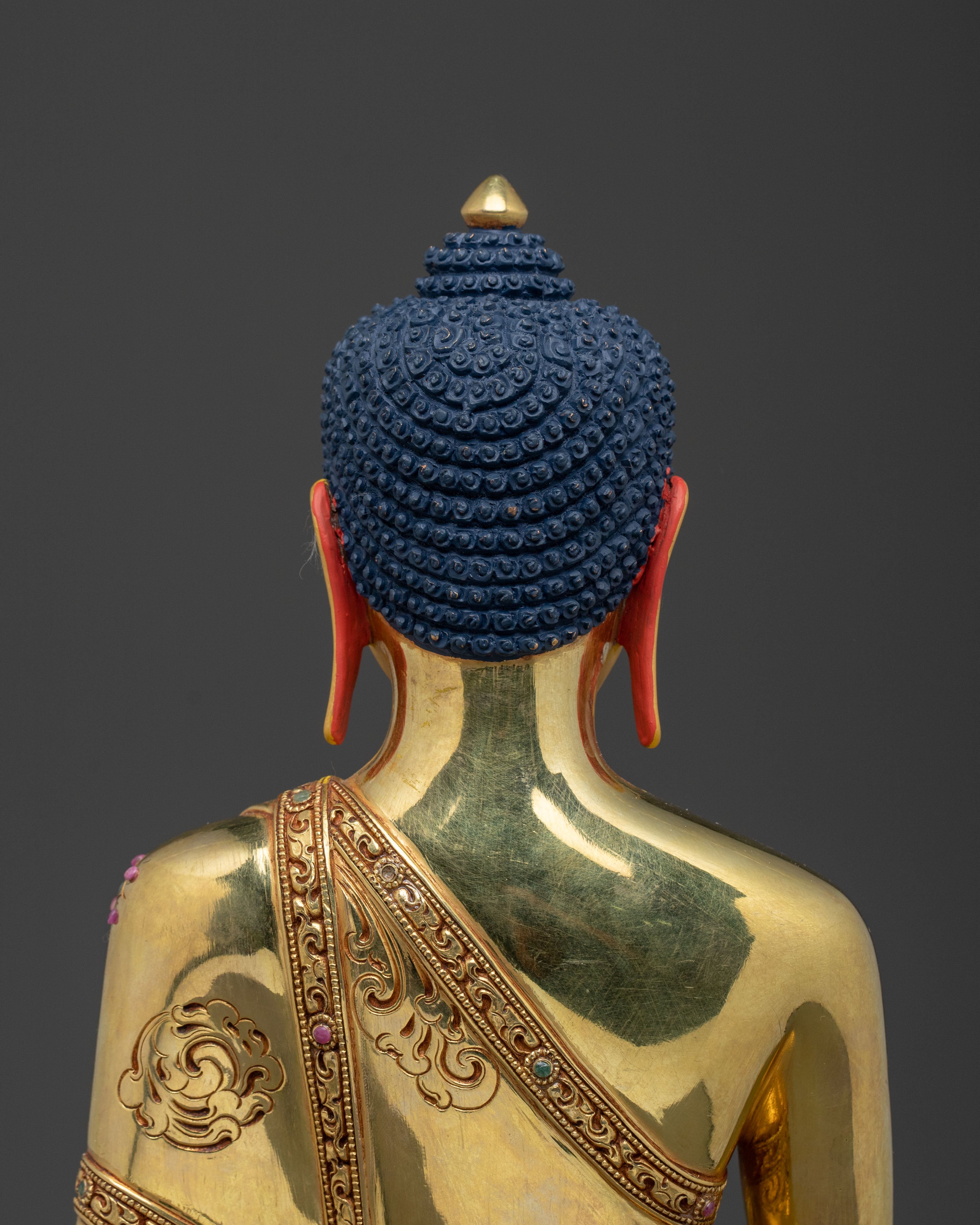 Shakyamuni Buddha: Handcrafted 24K Gold Gilded Statue