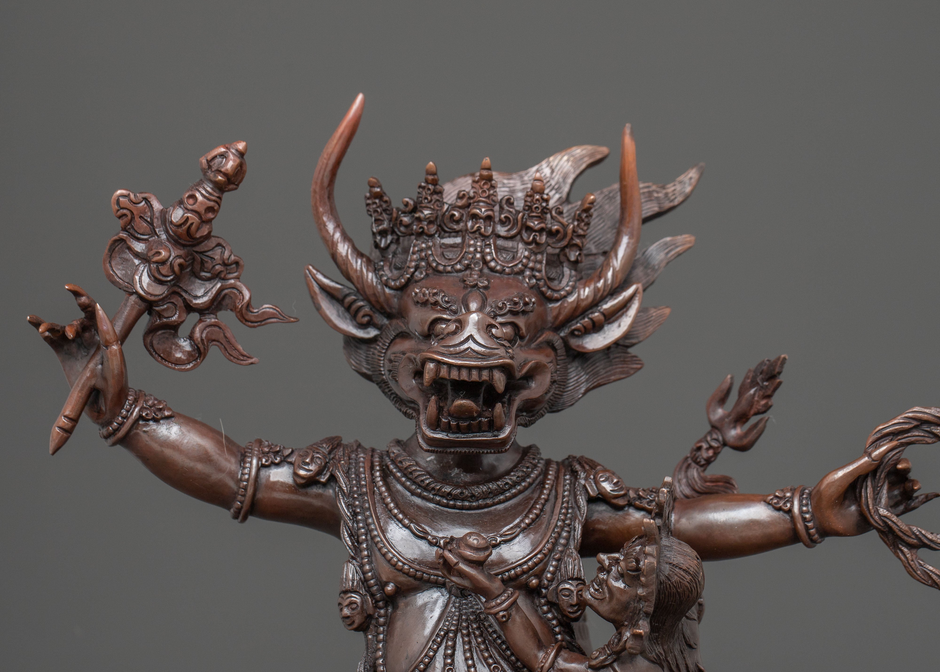 Protector Deity Yama Dharmaraja Statue | Home Decor