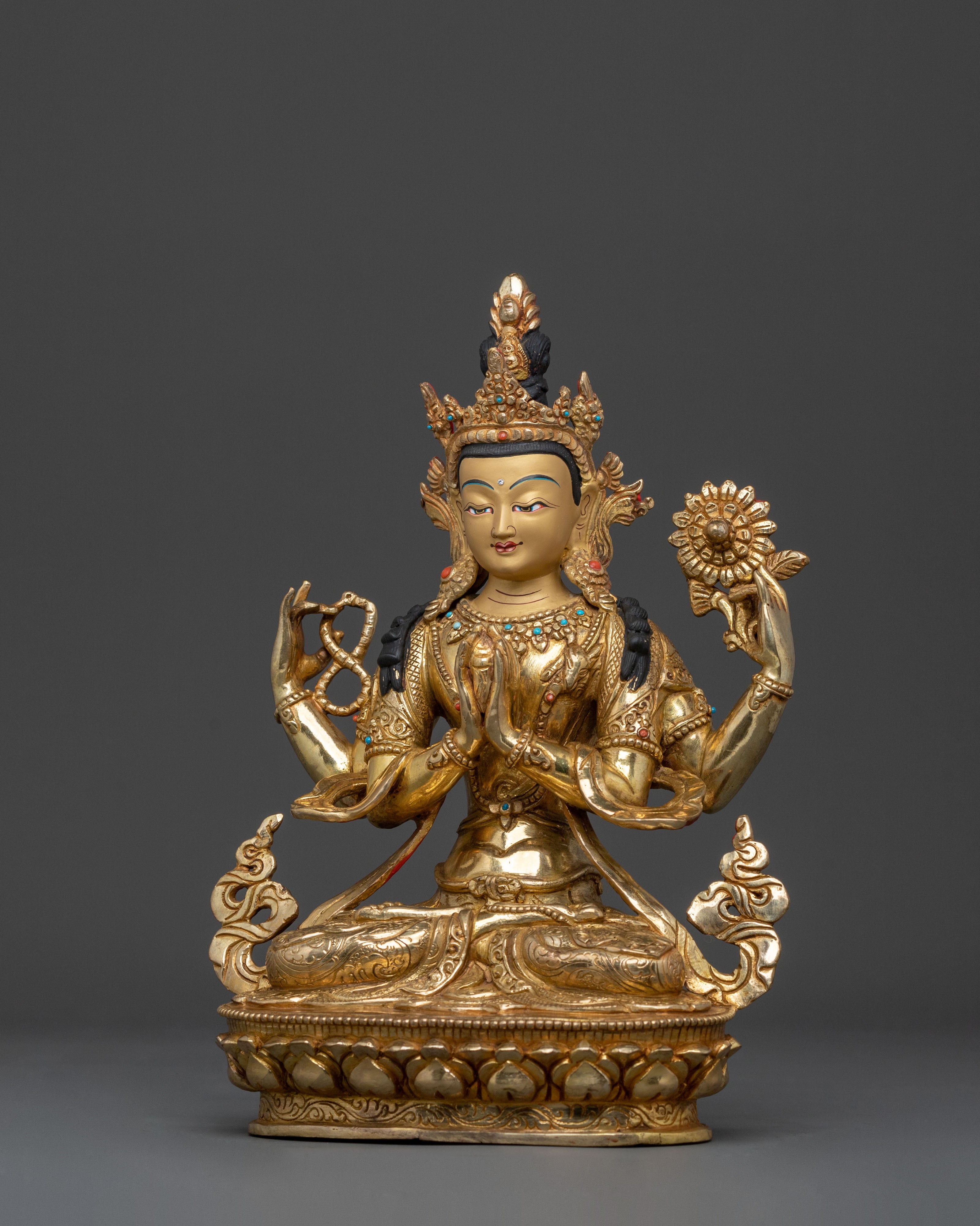 Four-Armed Chenrezig Statue | Home Decor