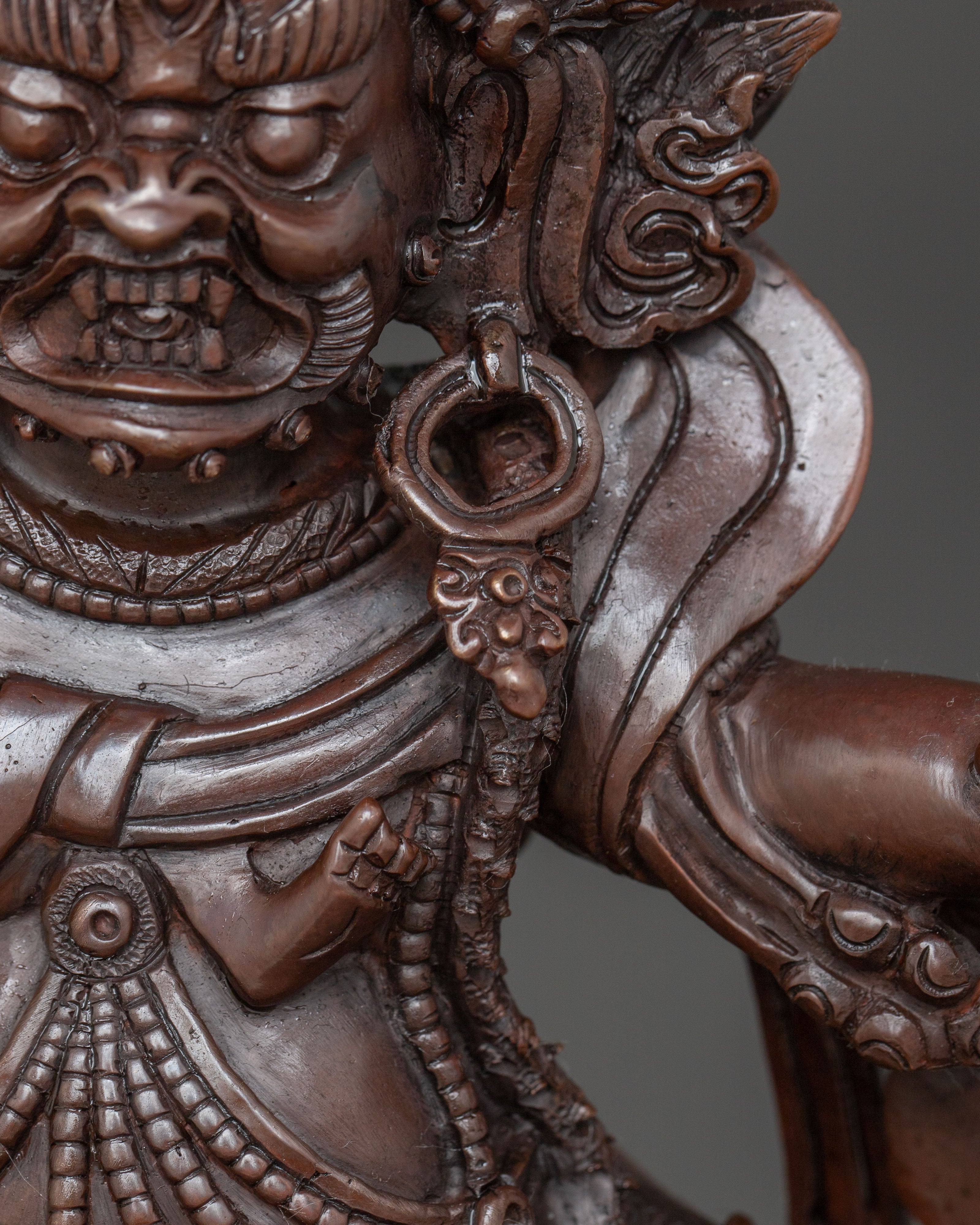 Dorje Gotrab Oxidized Copper Statue | Spiritual Protector