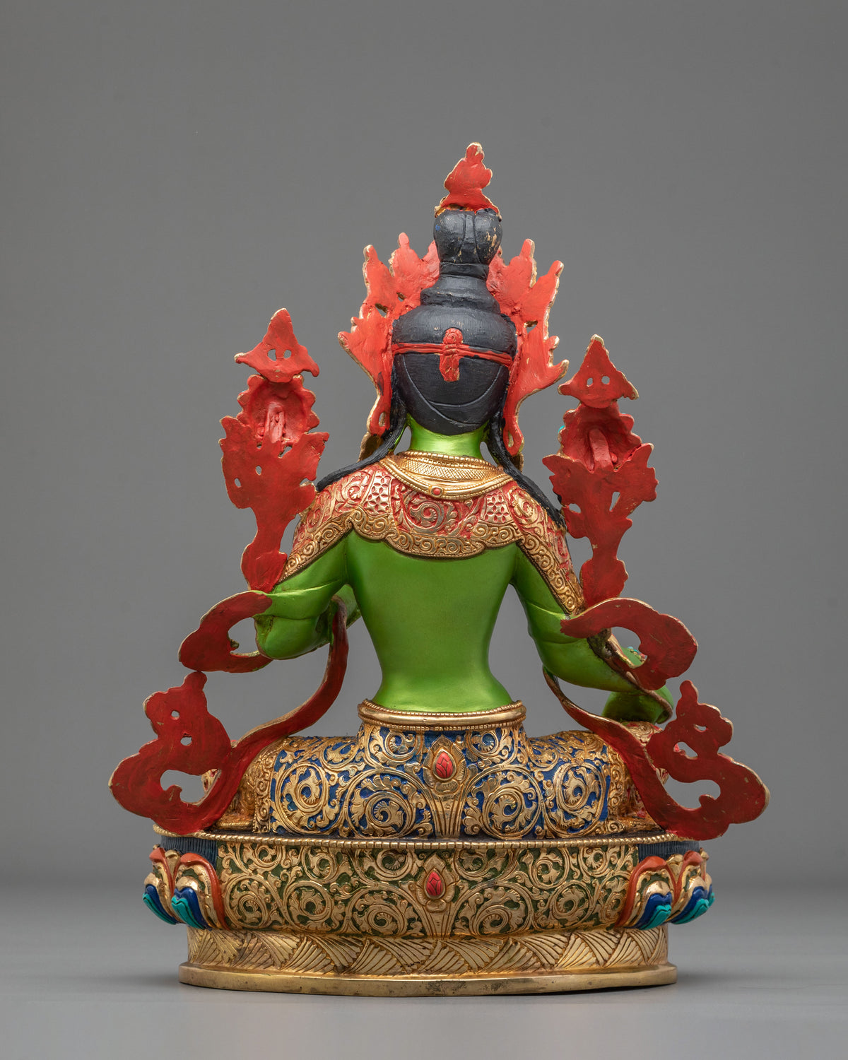 Goddess Green Tara Statue | Copper Figurine