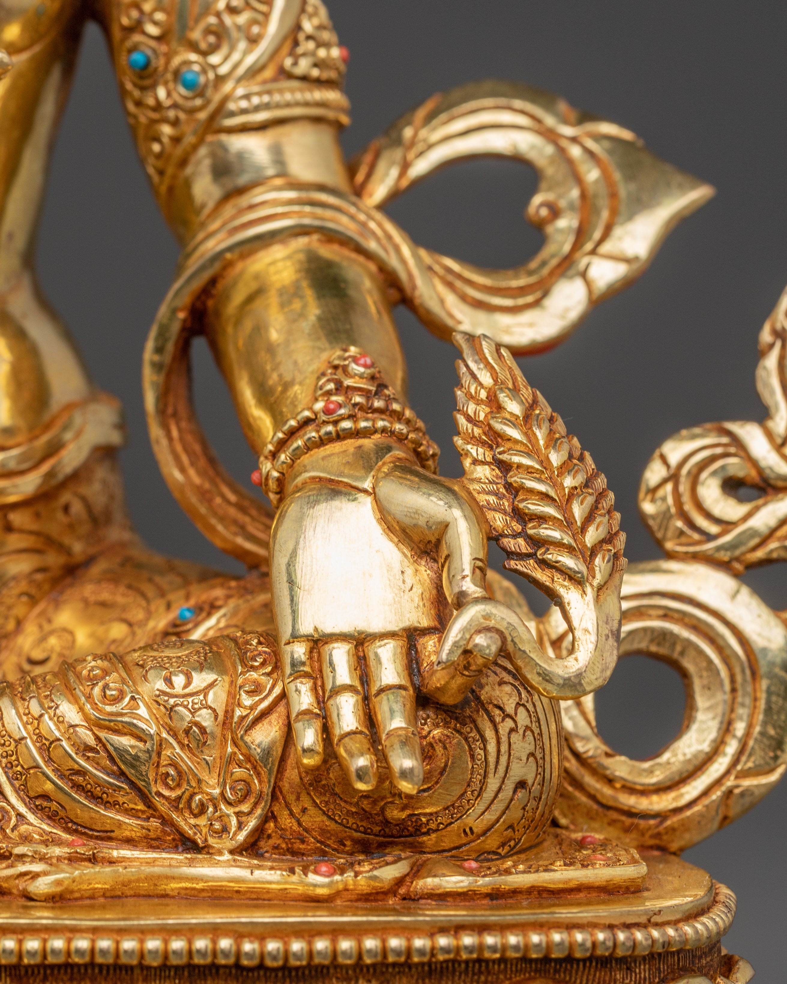 Golden Kshitigarbha Bodhisattva Statue | Guardian of the Earth and Beings