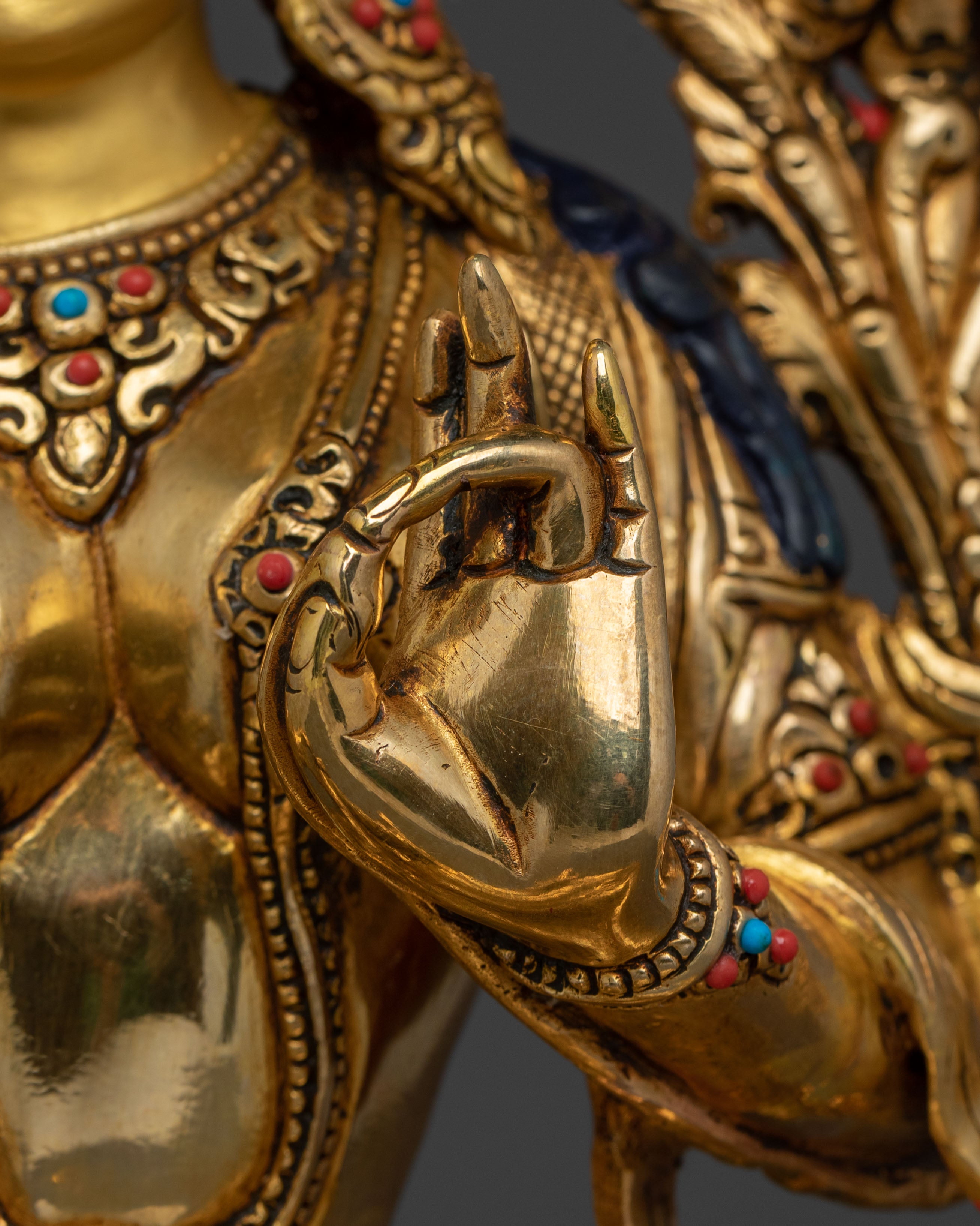 Sacred Traditional Green Tara Statue | Buddhist Goddess