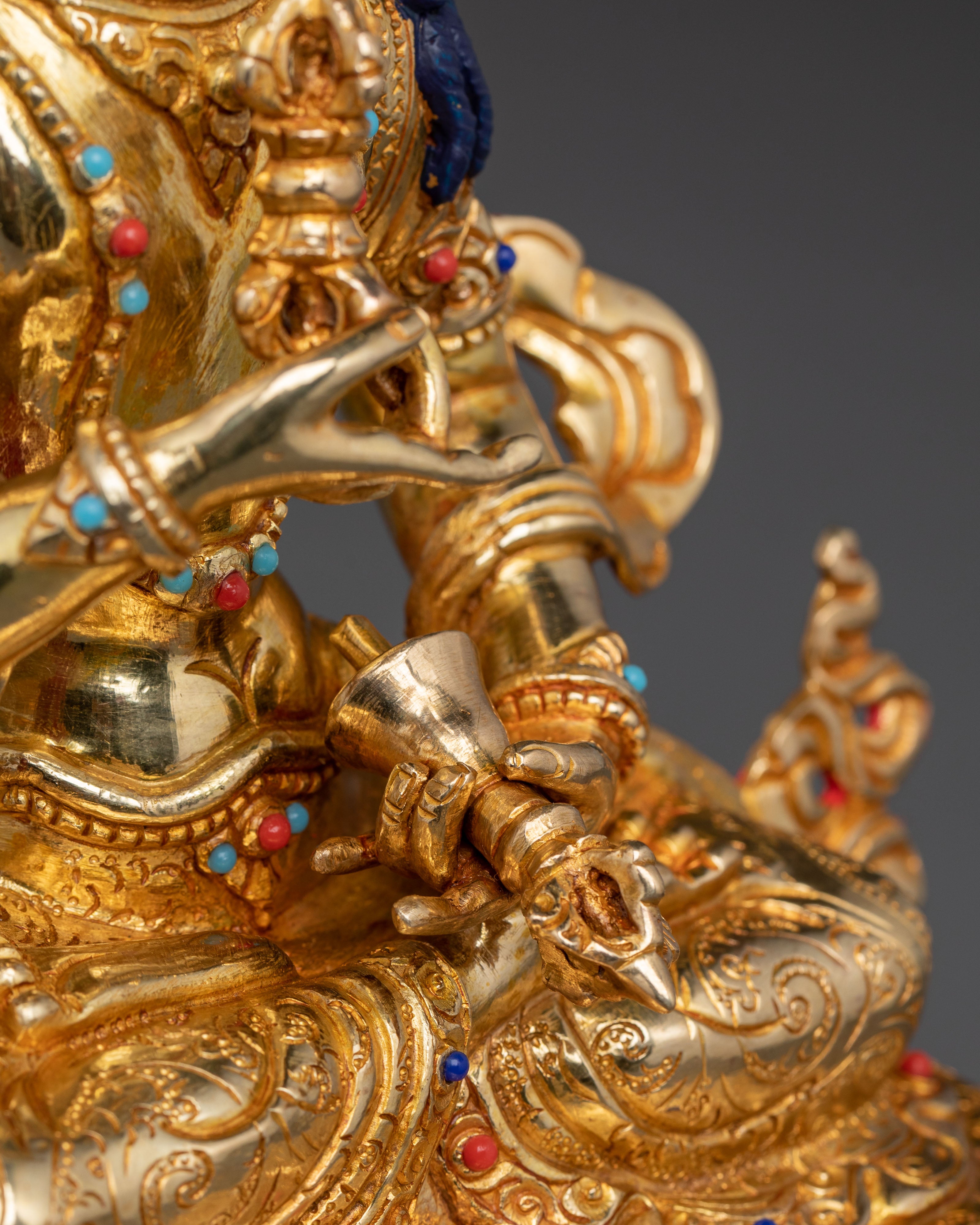 The Divine Vajrasattva Statue: Handcrafted Copper & Gold