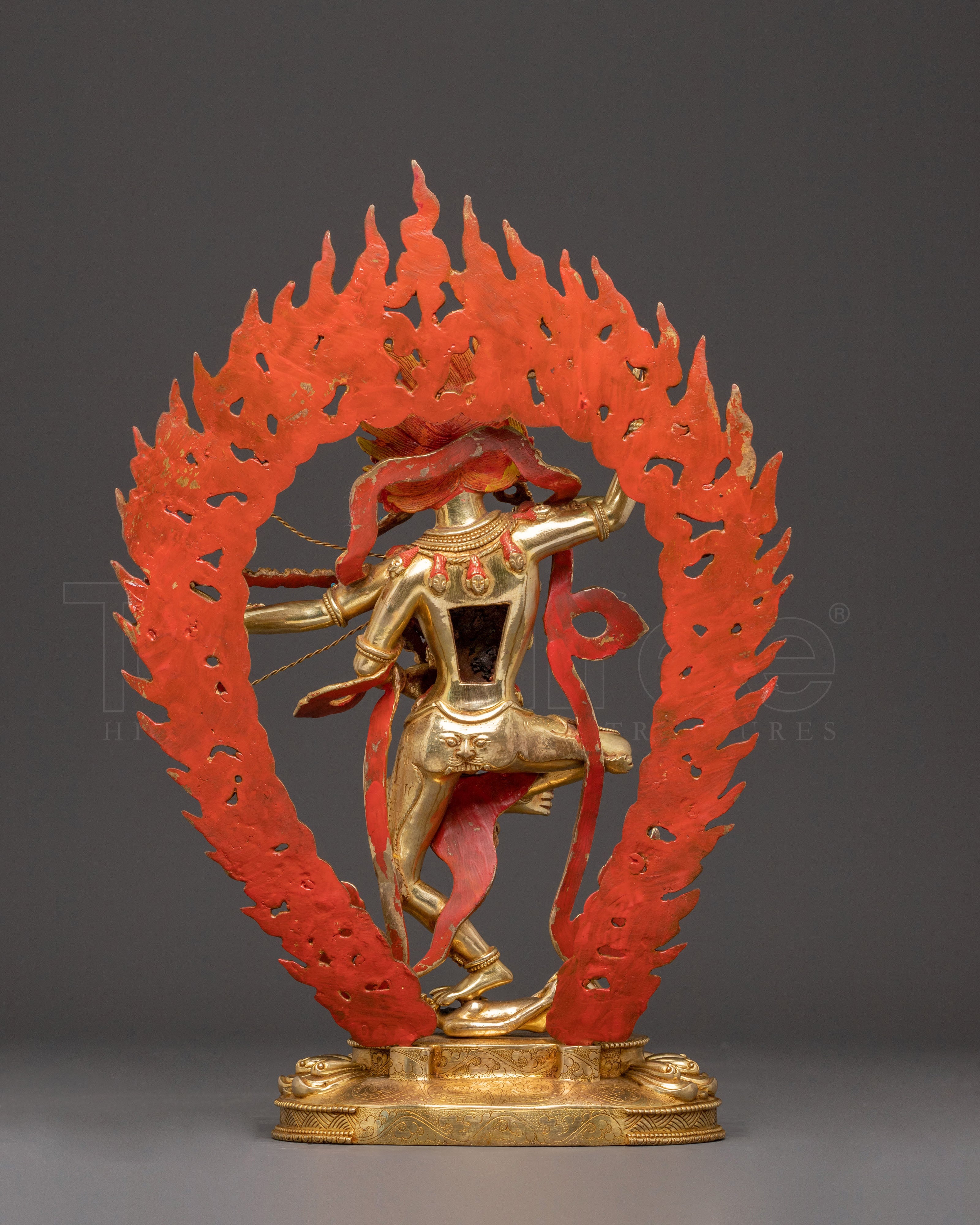 Golden Kurukulla Handmade Statue | Tibetan Buddhist Figurine