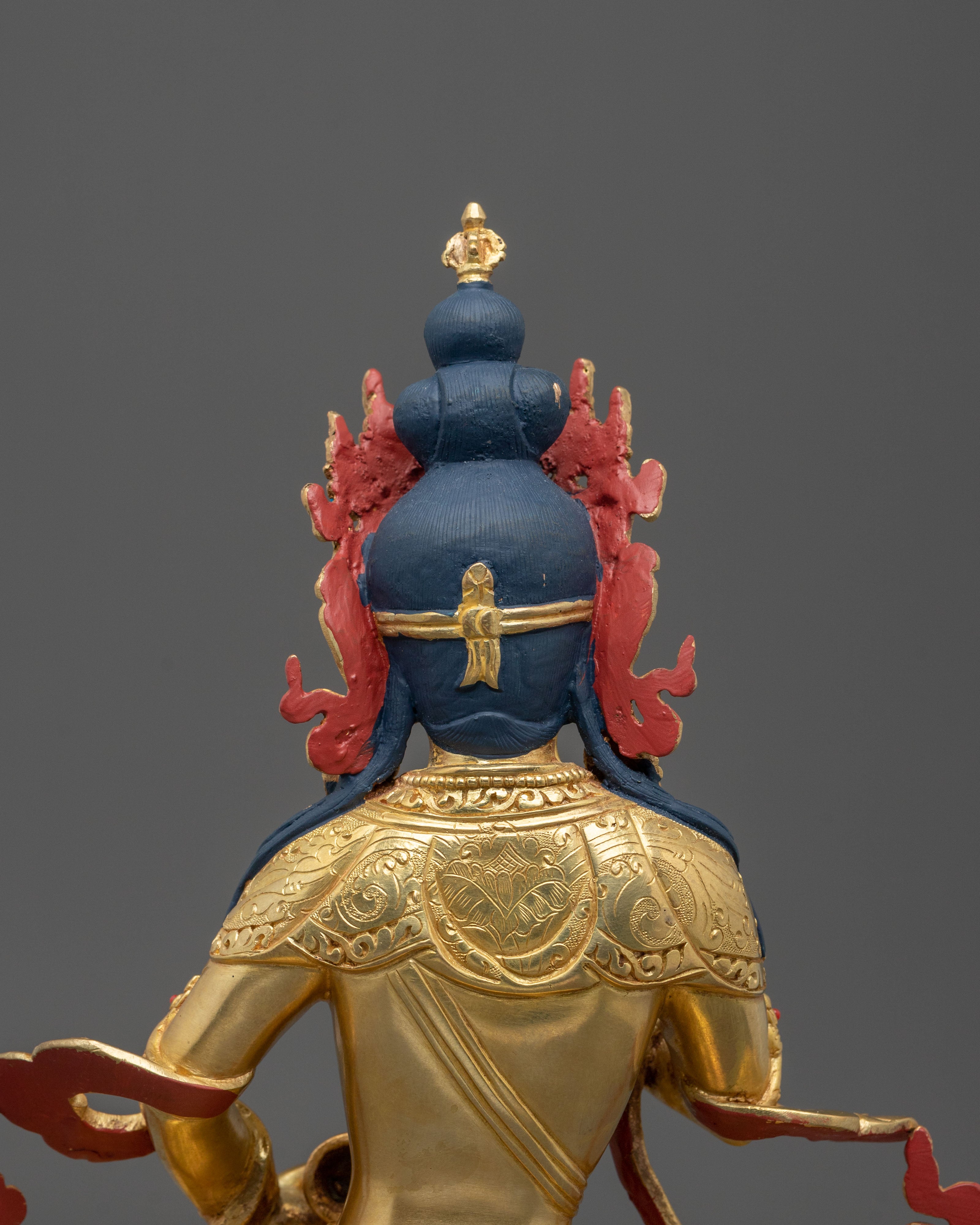 Hand-Crafted Vajrasattva 24K Gold Gilded Statue | Tibetan Deity