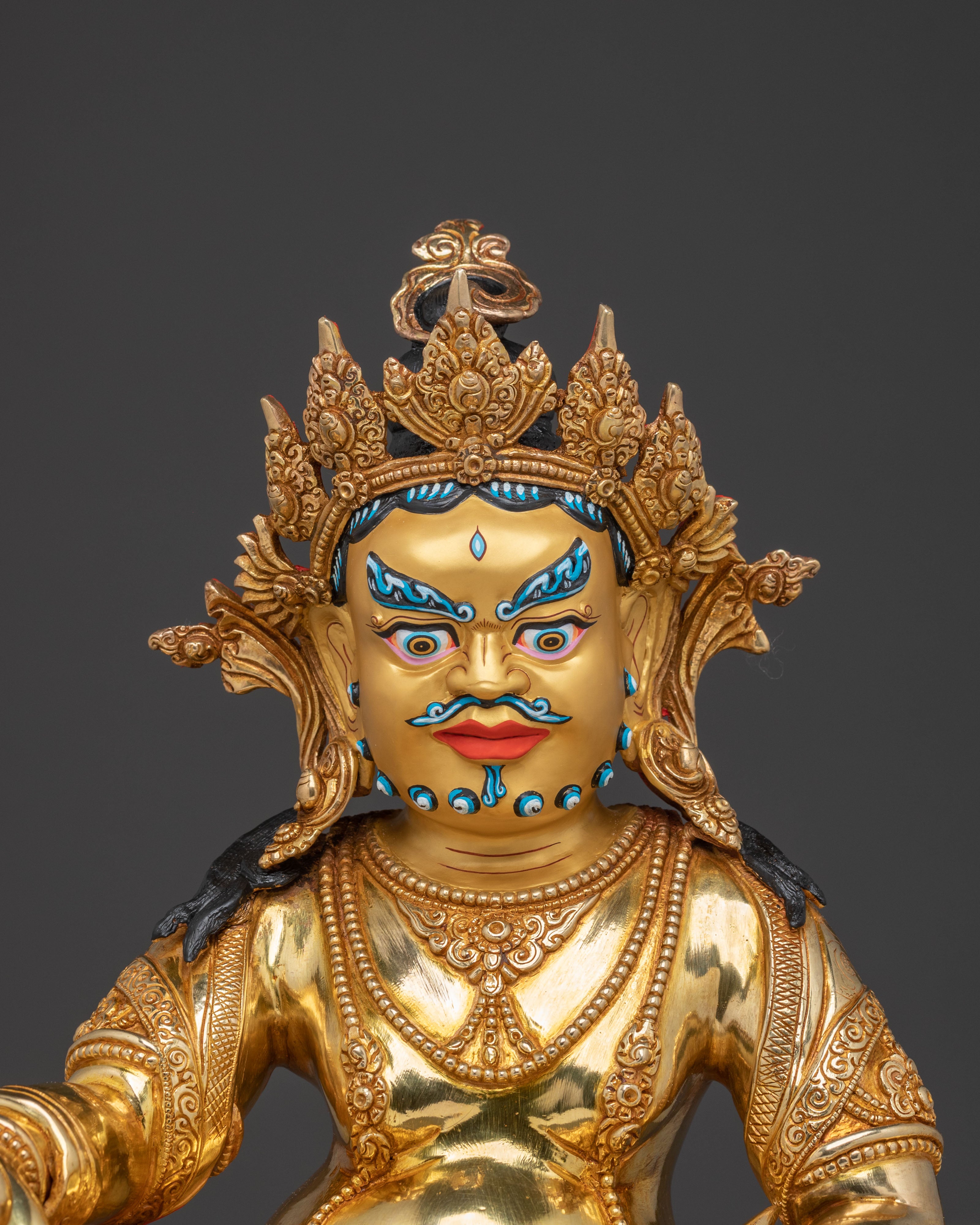 Golden Dzambhala Handcrafted Statue | Buddhist Decor
