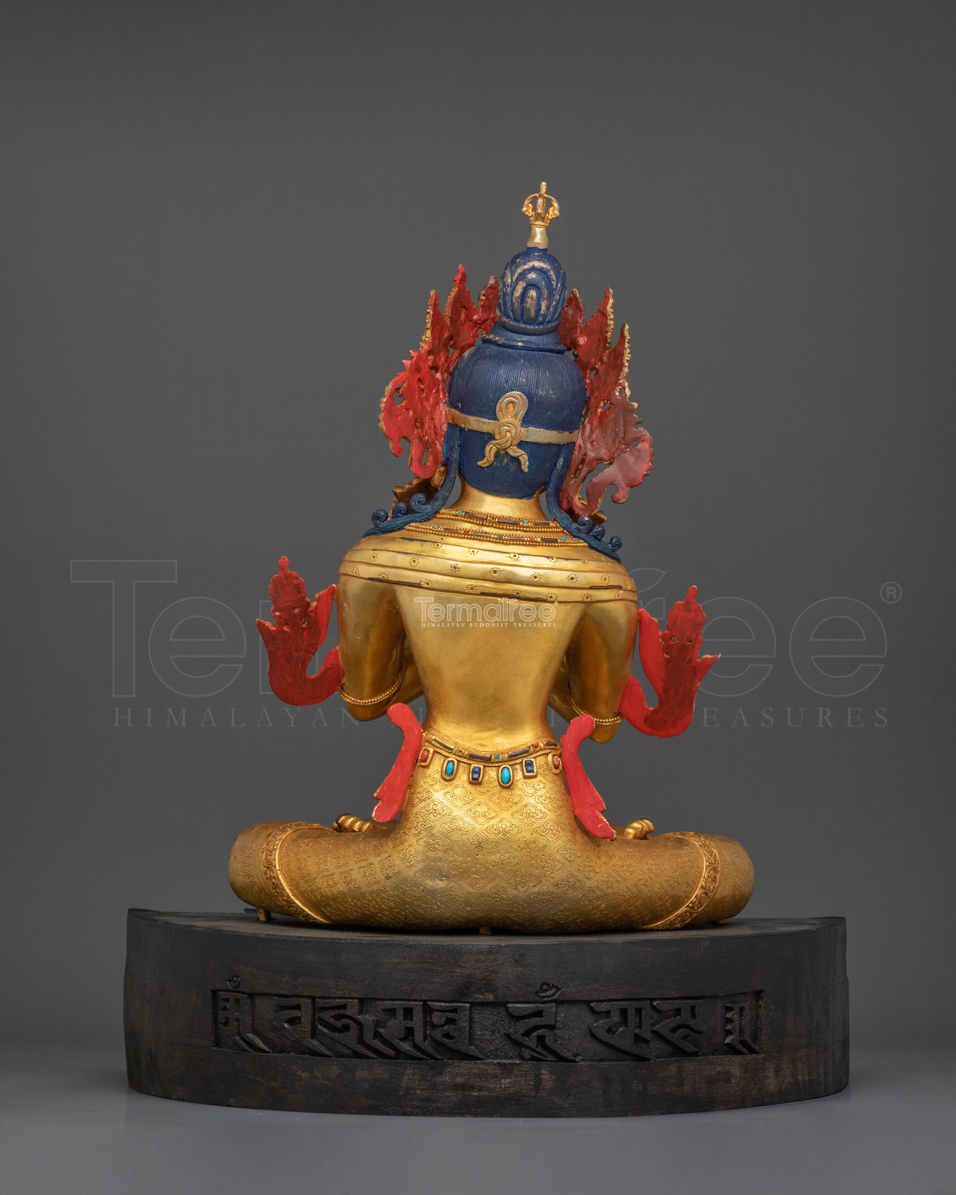 24k Gold Gilded Vajradhara Statue | Primordial Buddha of Vajrayana Buddhism