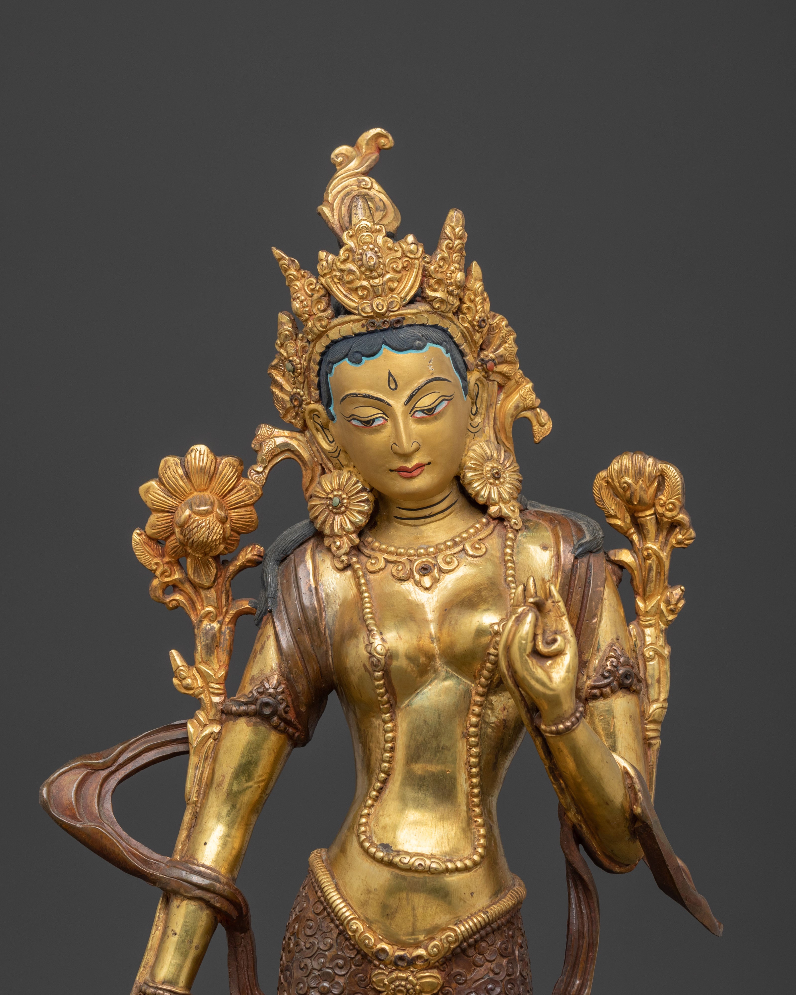 Standing Green Tara Spiritual Statue | Symbol of Compassion