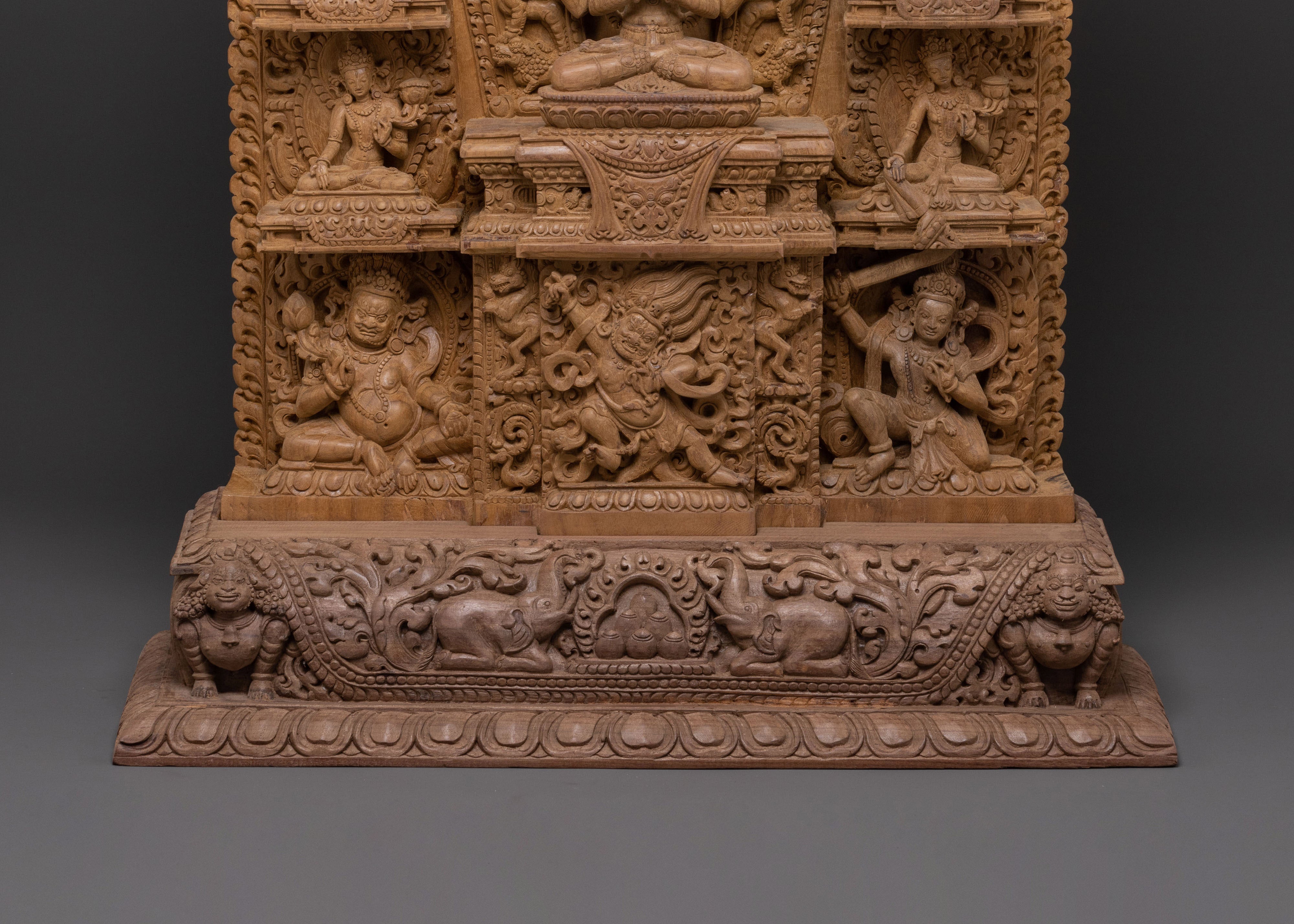 Lokeshvara Wooden Statue | Spiritual Decor