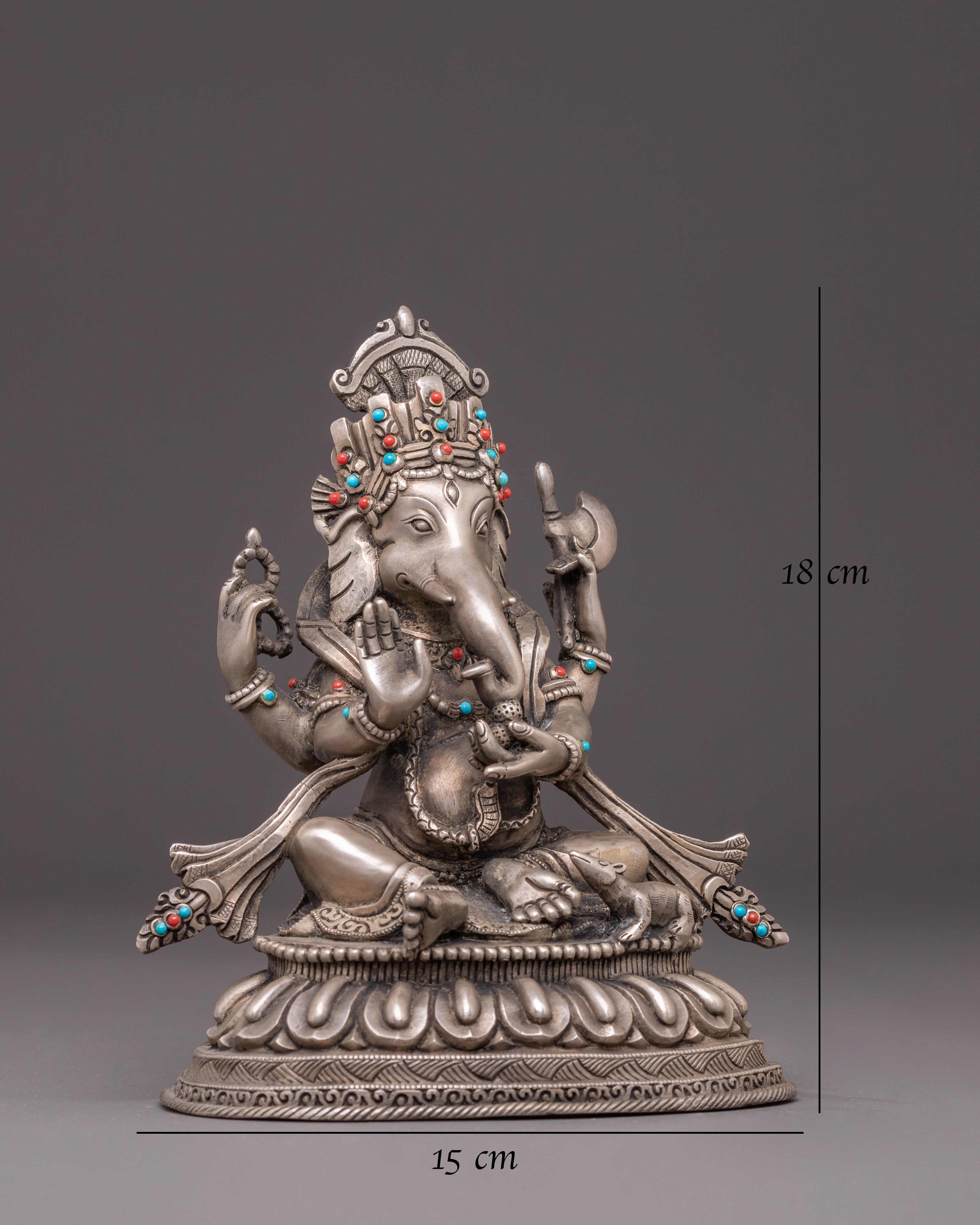 Handcrafted Copper Ganesh Sculpture | Divine Elephant Headed Deity