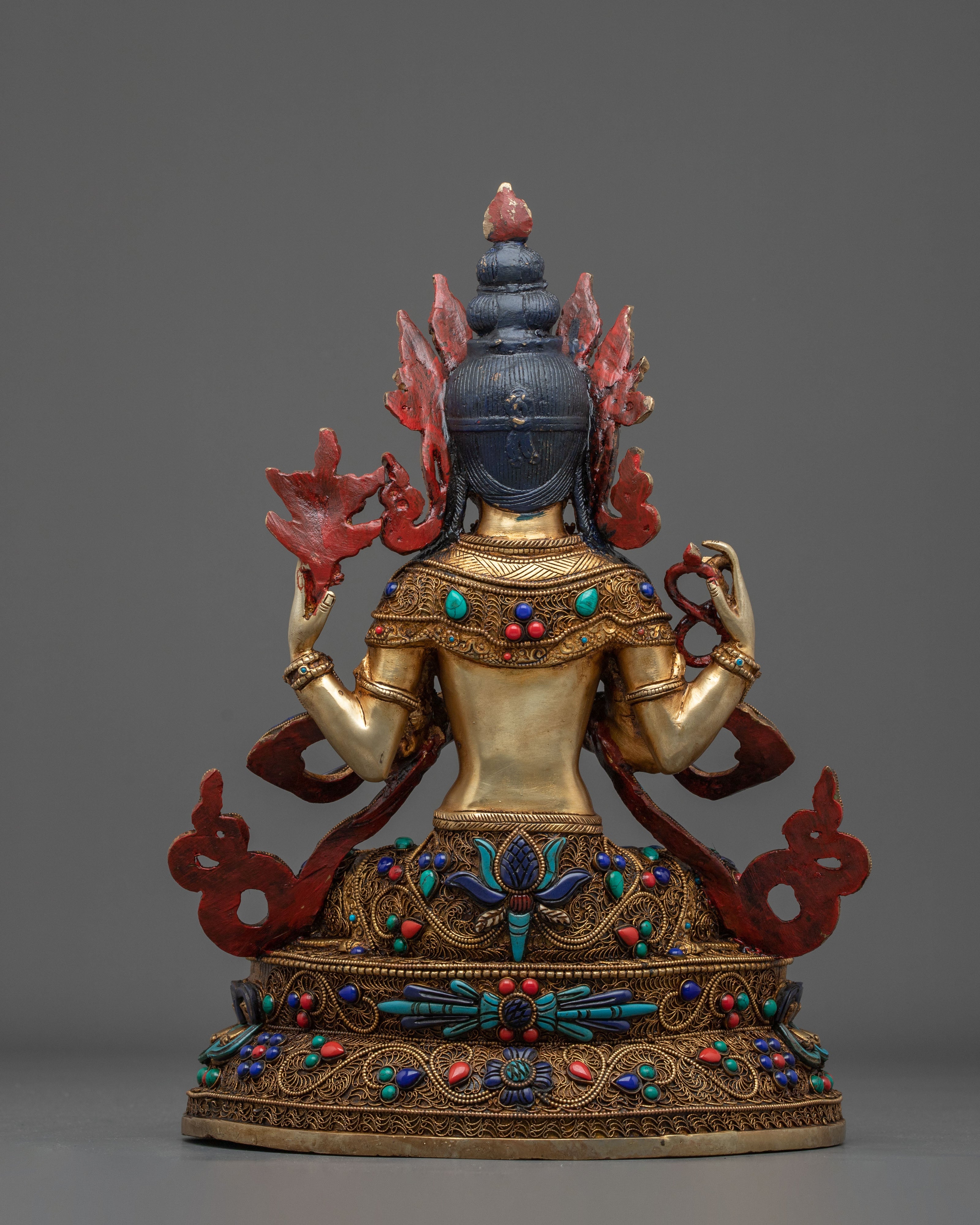 Four-Armed Chenrezig Sculpture | Divine Serenity