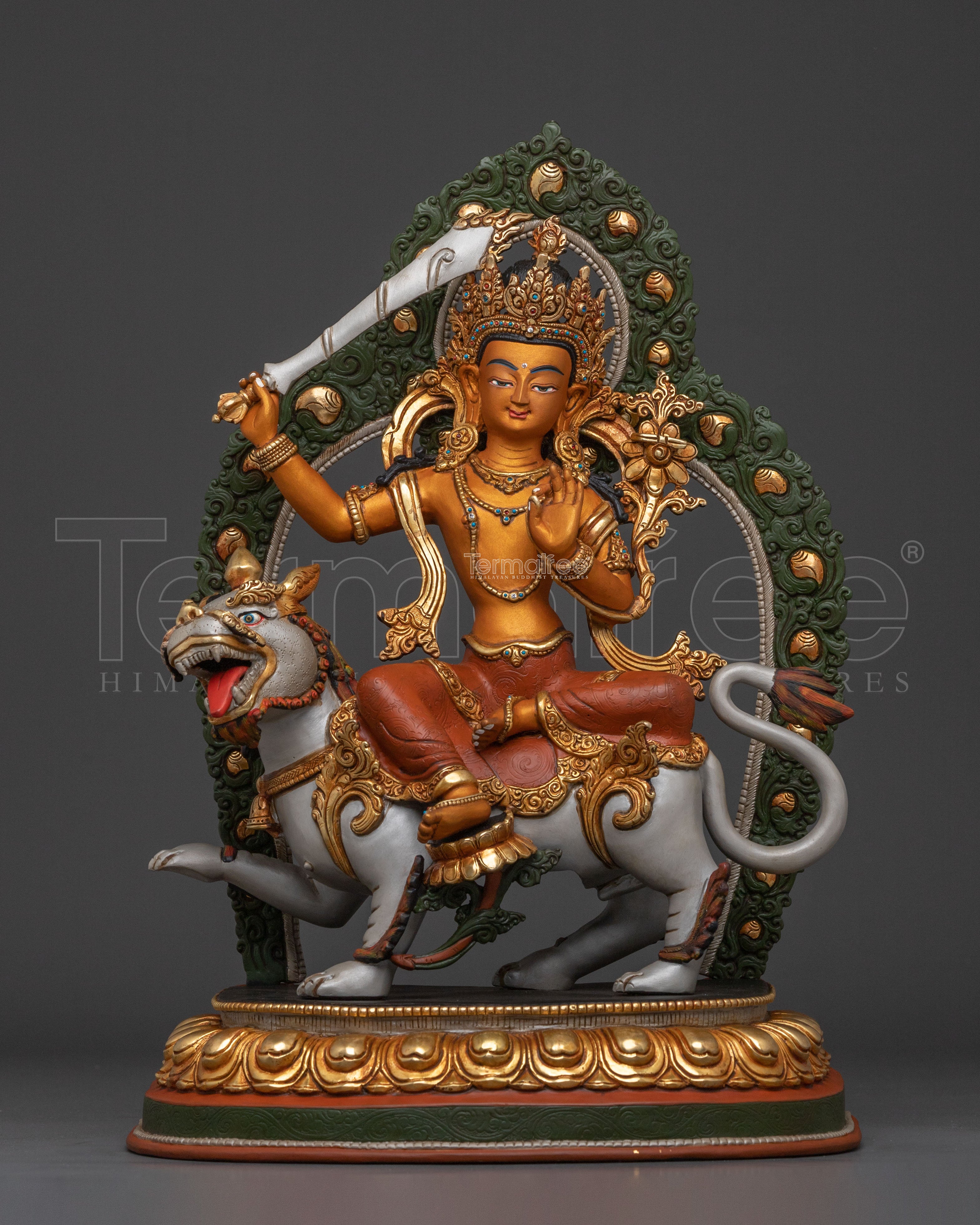 Simhanada Manjushri Statue
