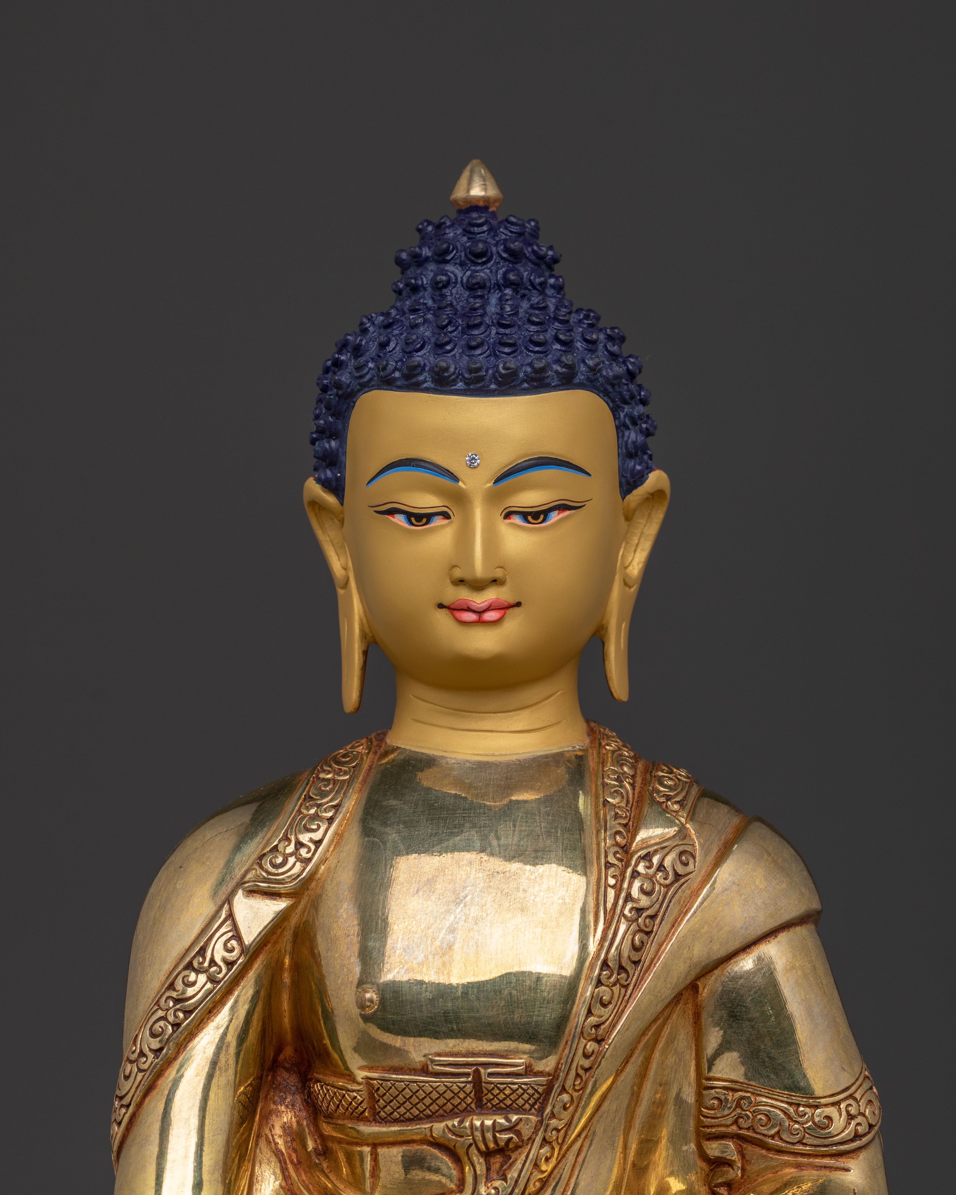 Ratnasambhava: 24K Gold Gilded Spiritual Statue