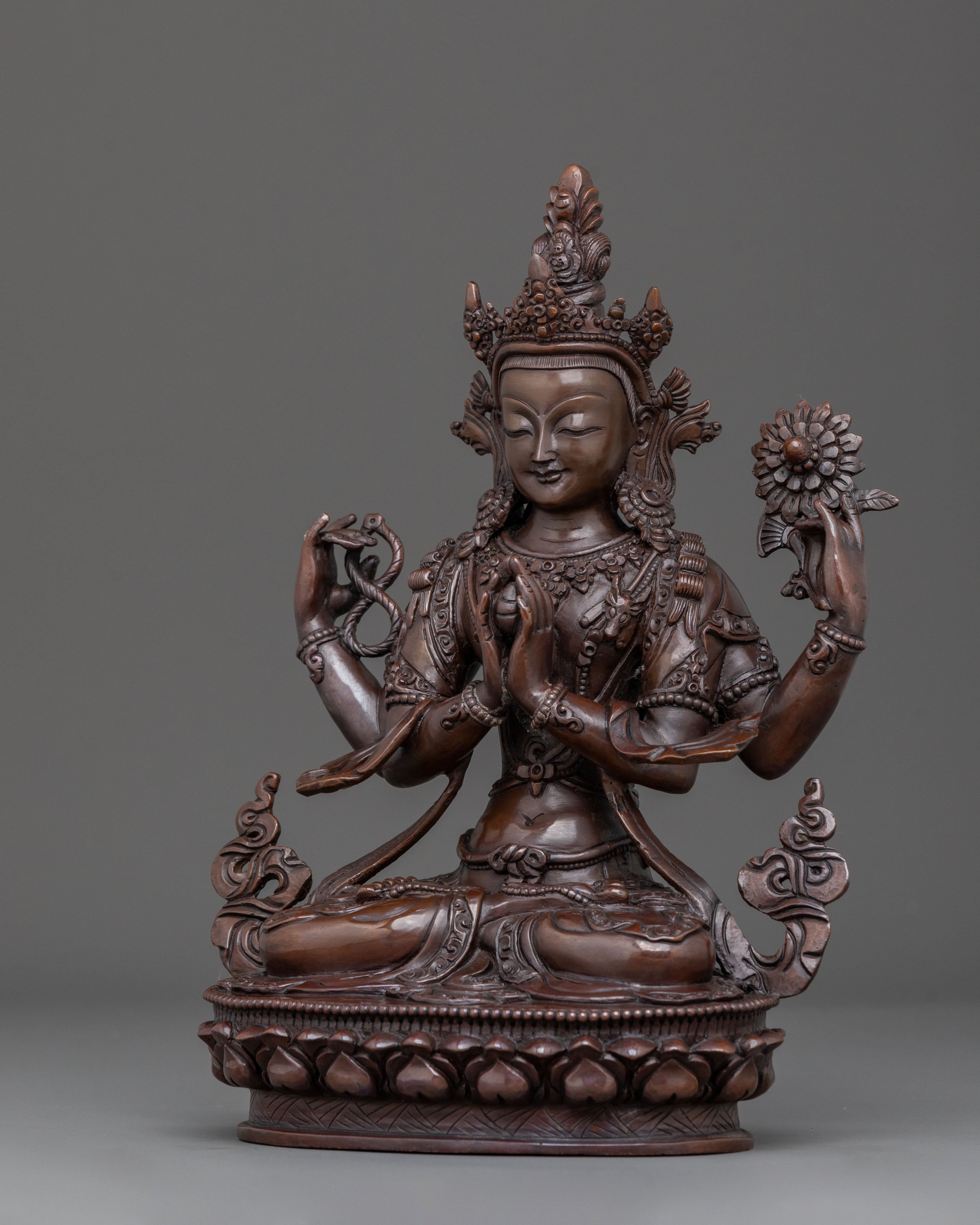 Handmade Chenrezig Statue | Compassionate Bodhisattva