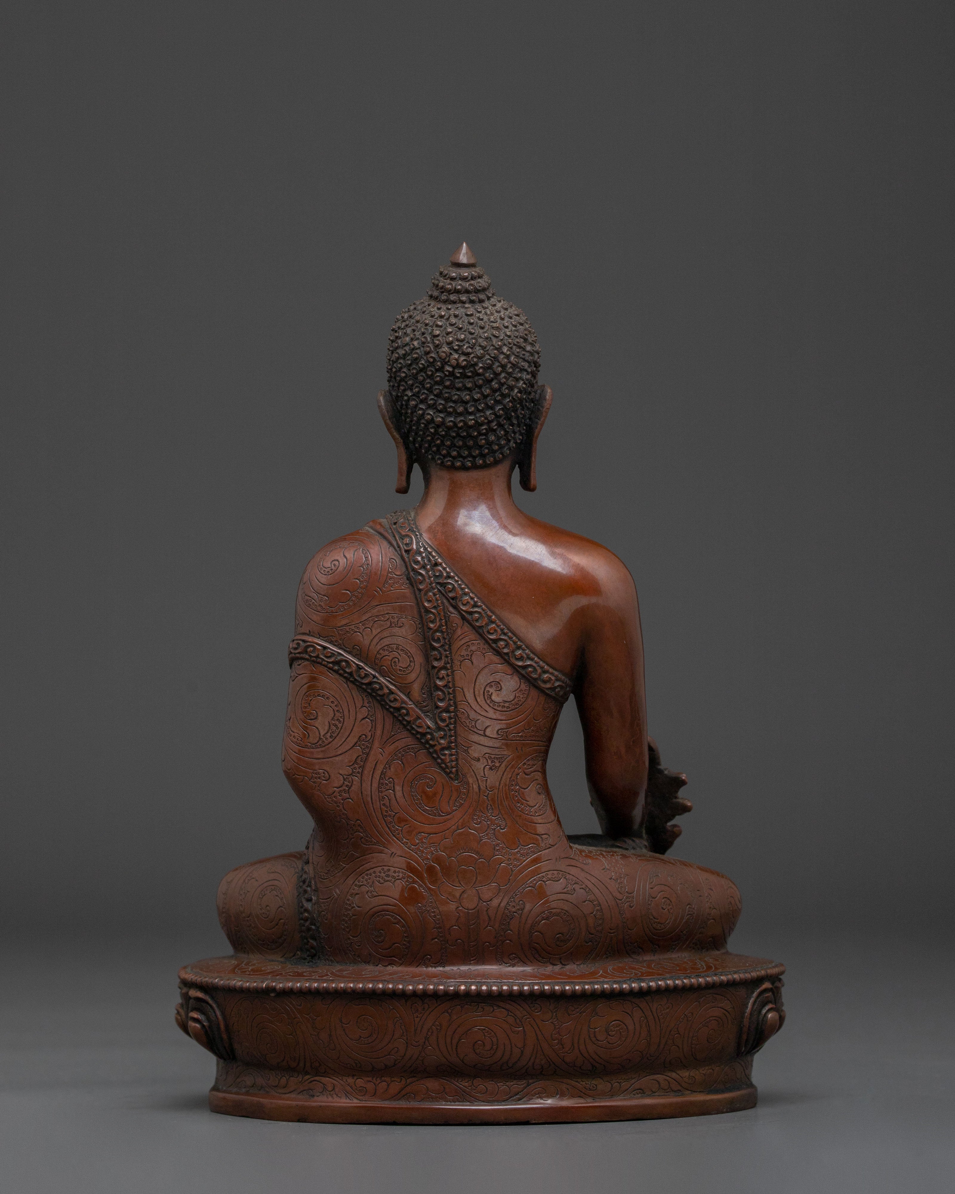 Bhaisajyaguru Statue | Oxidized Copper Healing Buddha