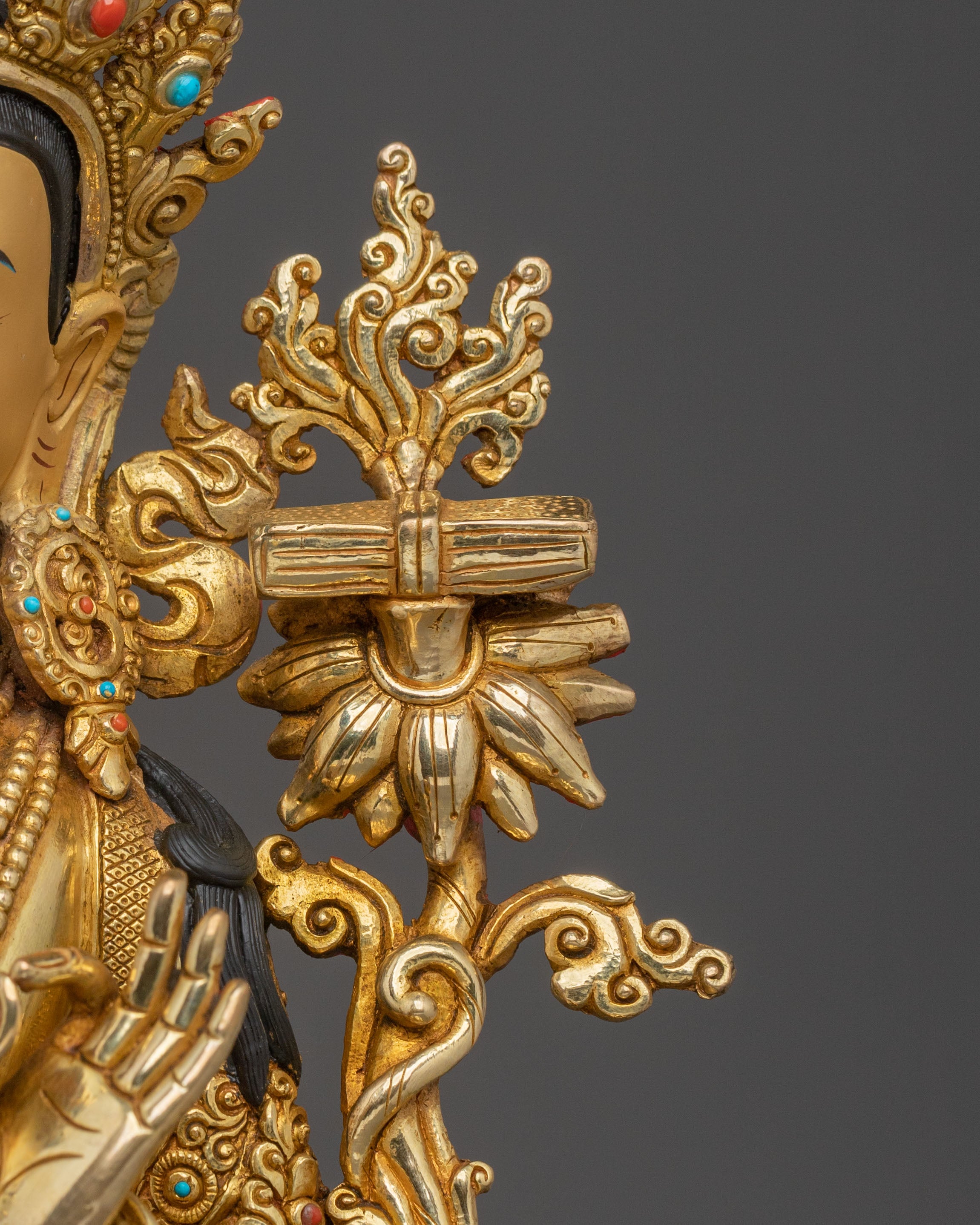 Handmade Manjushri Buddhist Statue | Home Decor