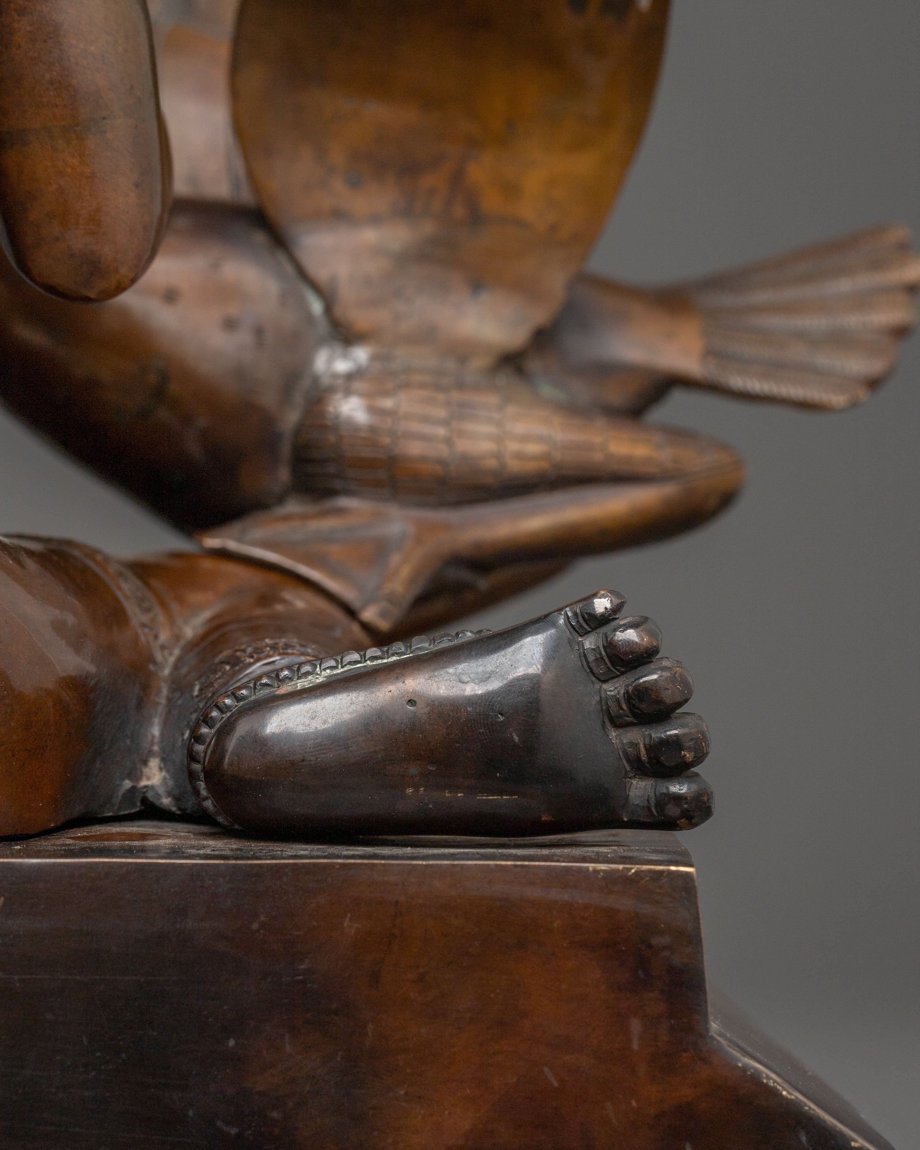 Siddhartha Gautama Oxidized Copper Statue