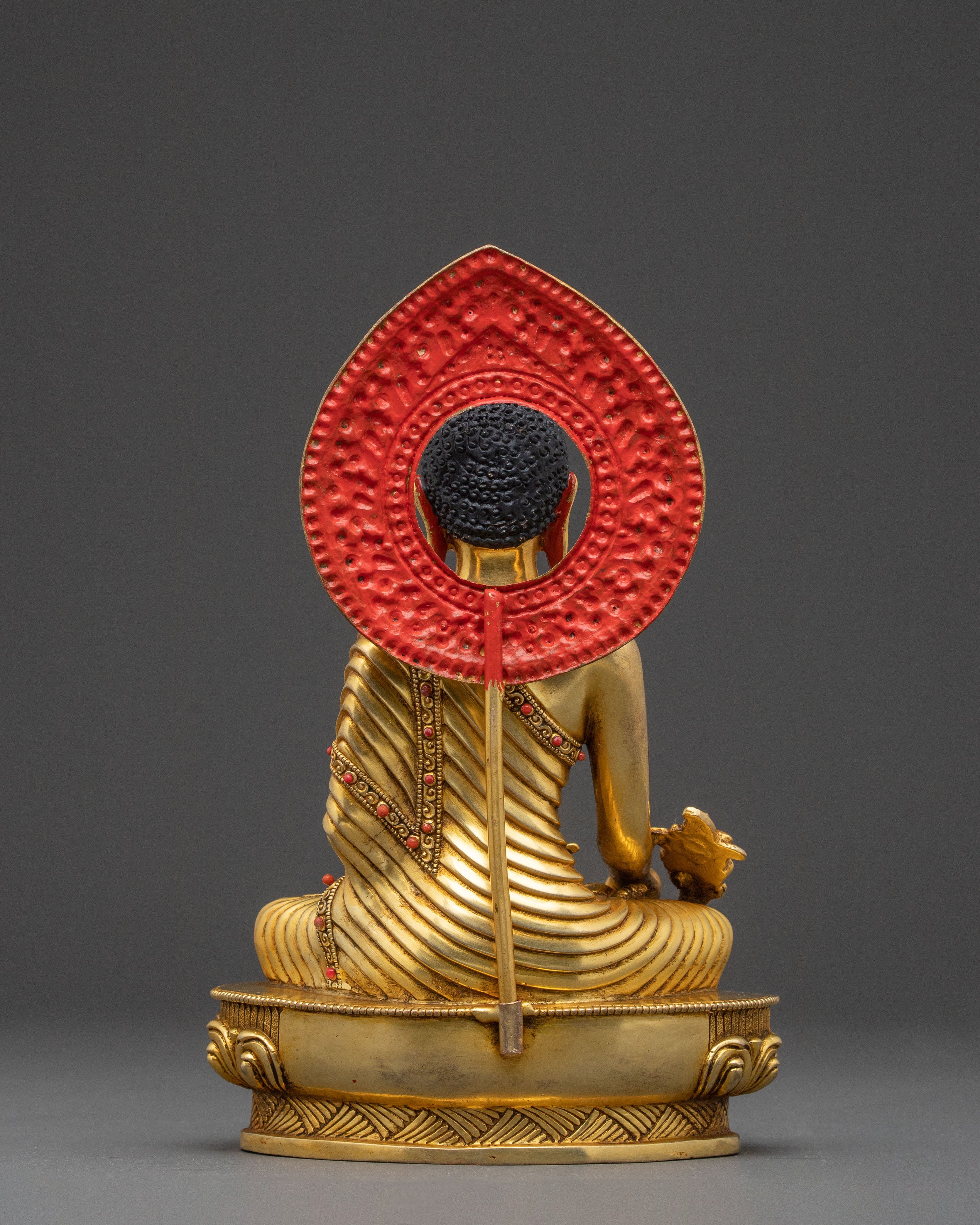 A 24K Gold Gilded Statue of Three Buddha Set: Sacred Harmony