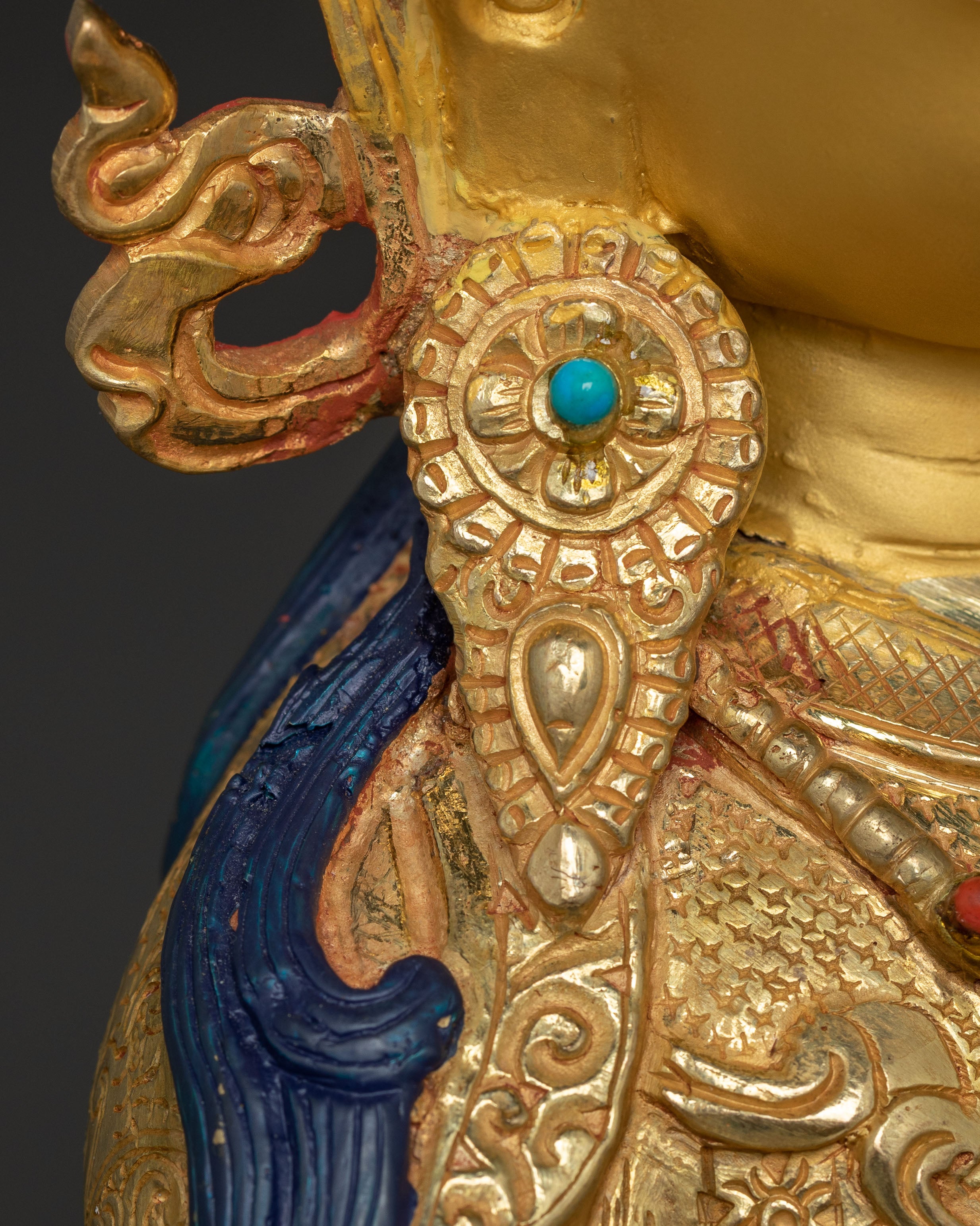 Buddha Dharma Sangha Golden Statue Set