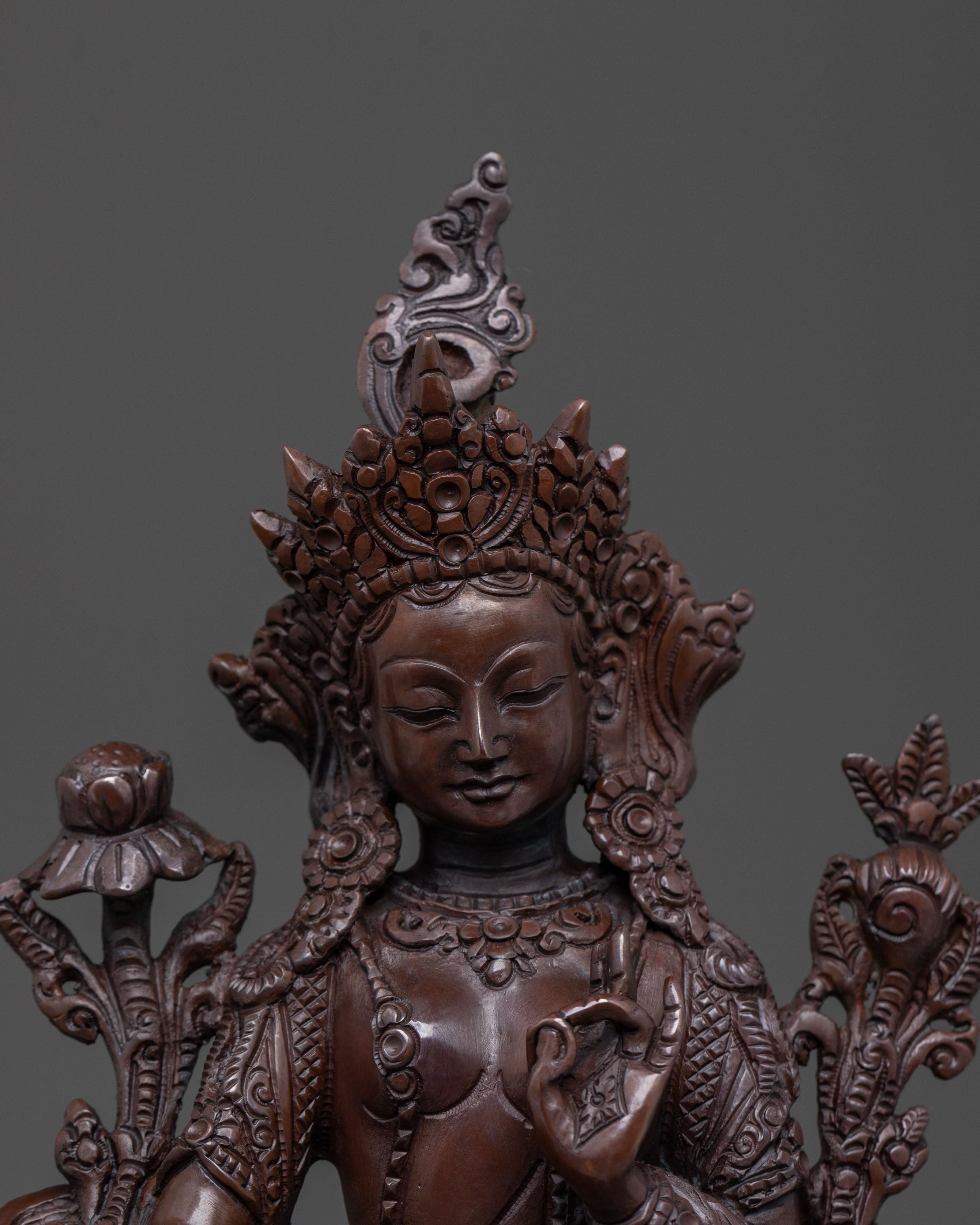 Protector Figurine: Green Tara | Compassion & Healing Goddess