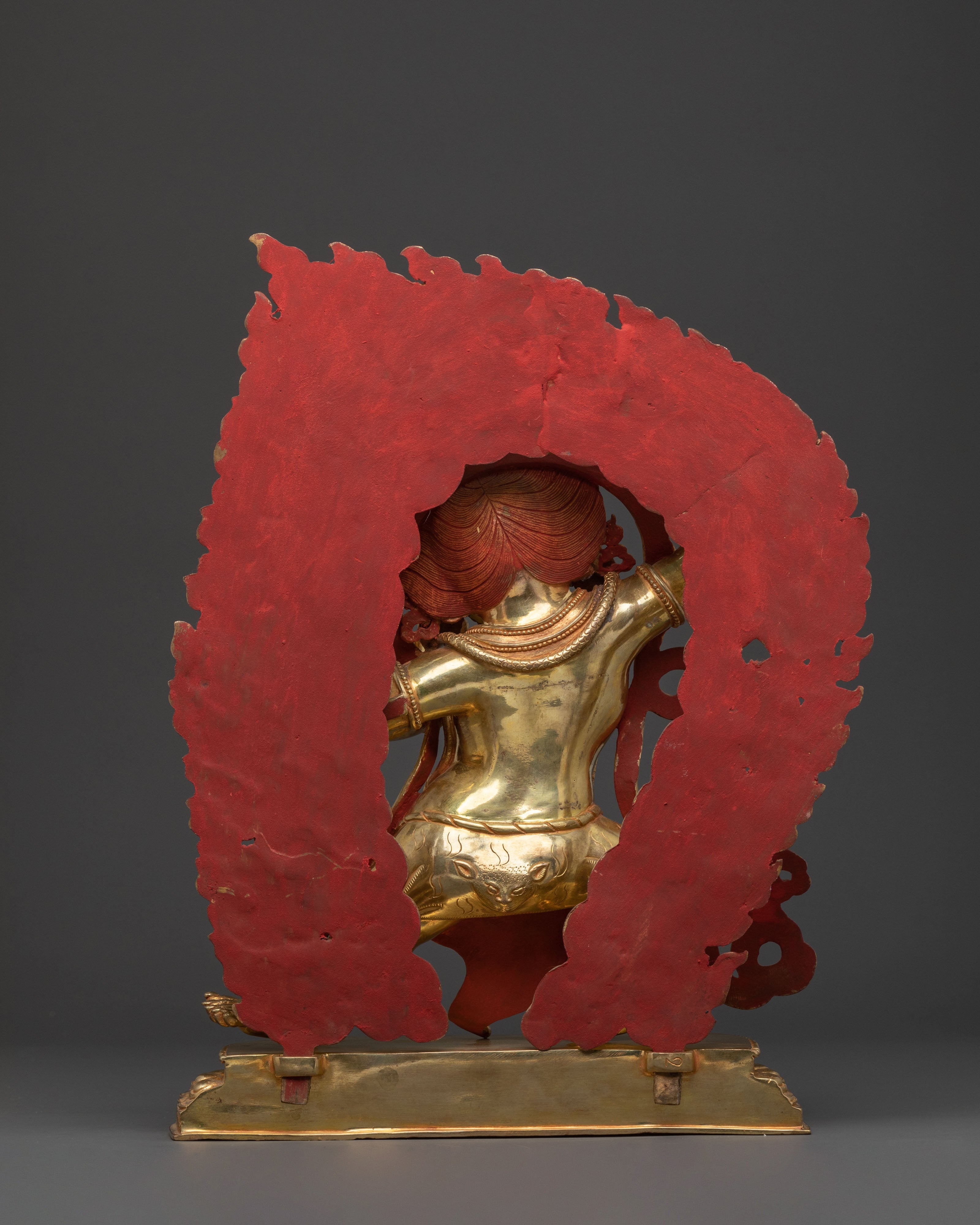 Vajrapani: Handcrafted 24K Gold Gilded Statue