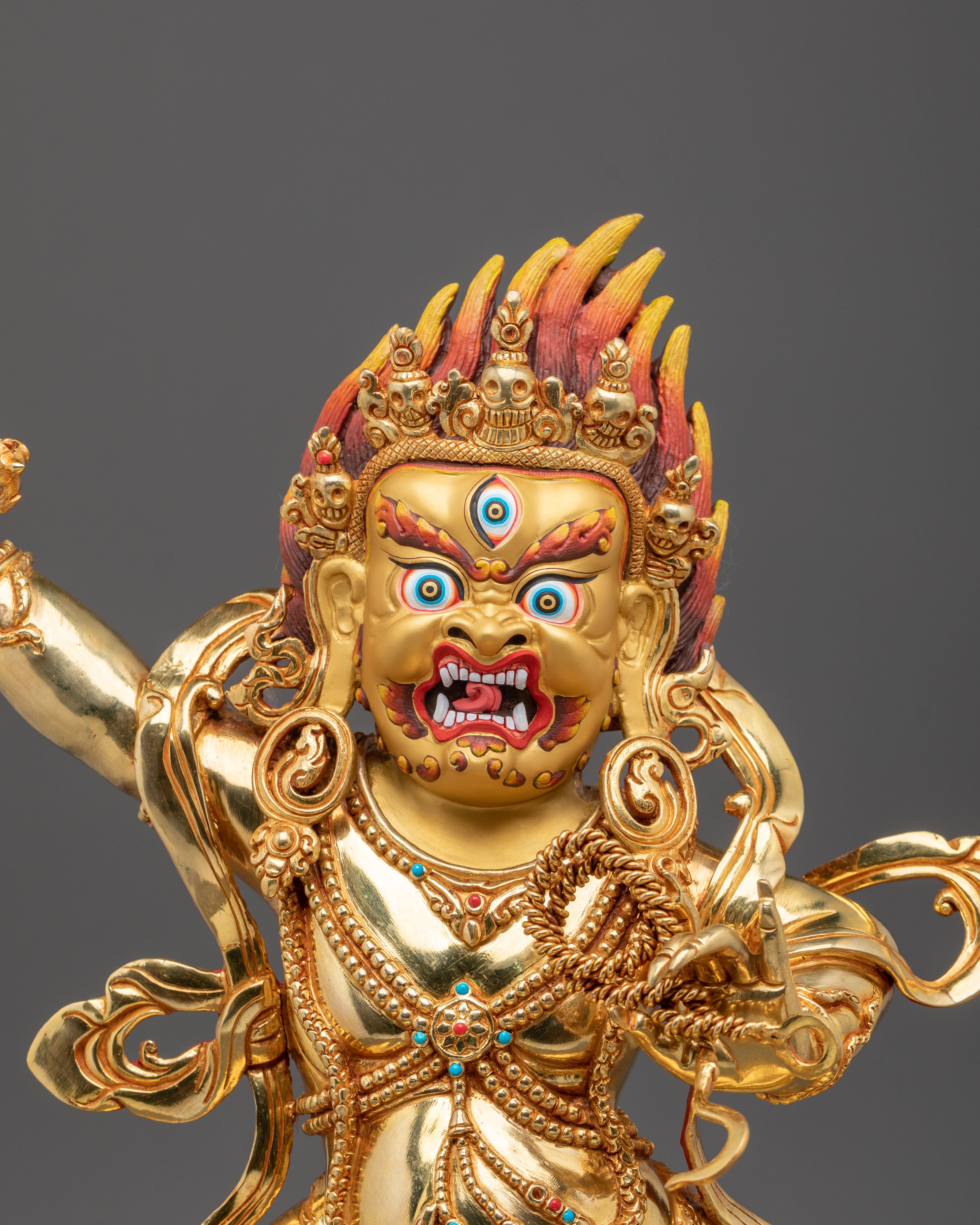 Vajrapani Vajra Holder Bodhisattva Statue | 24K Gold Glided