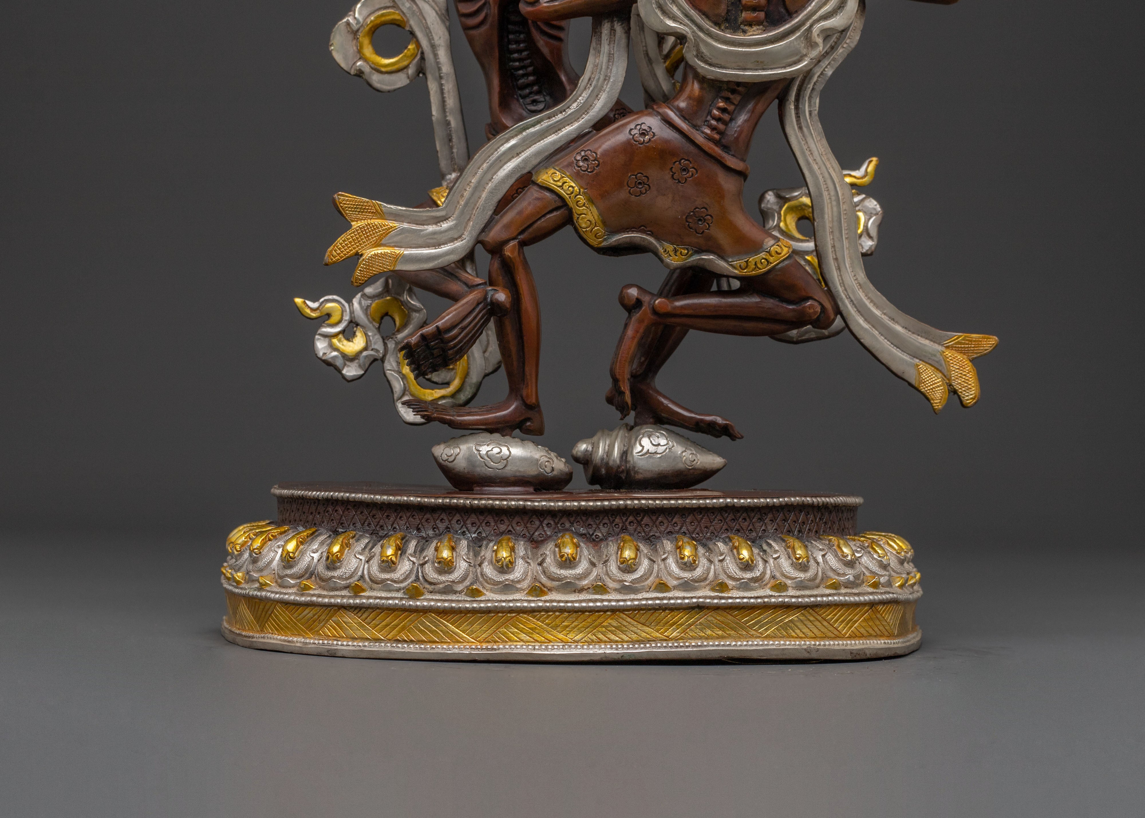 Chittipati Protection Statue: Copper Skeleton Duo