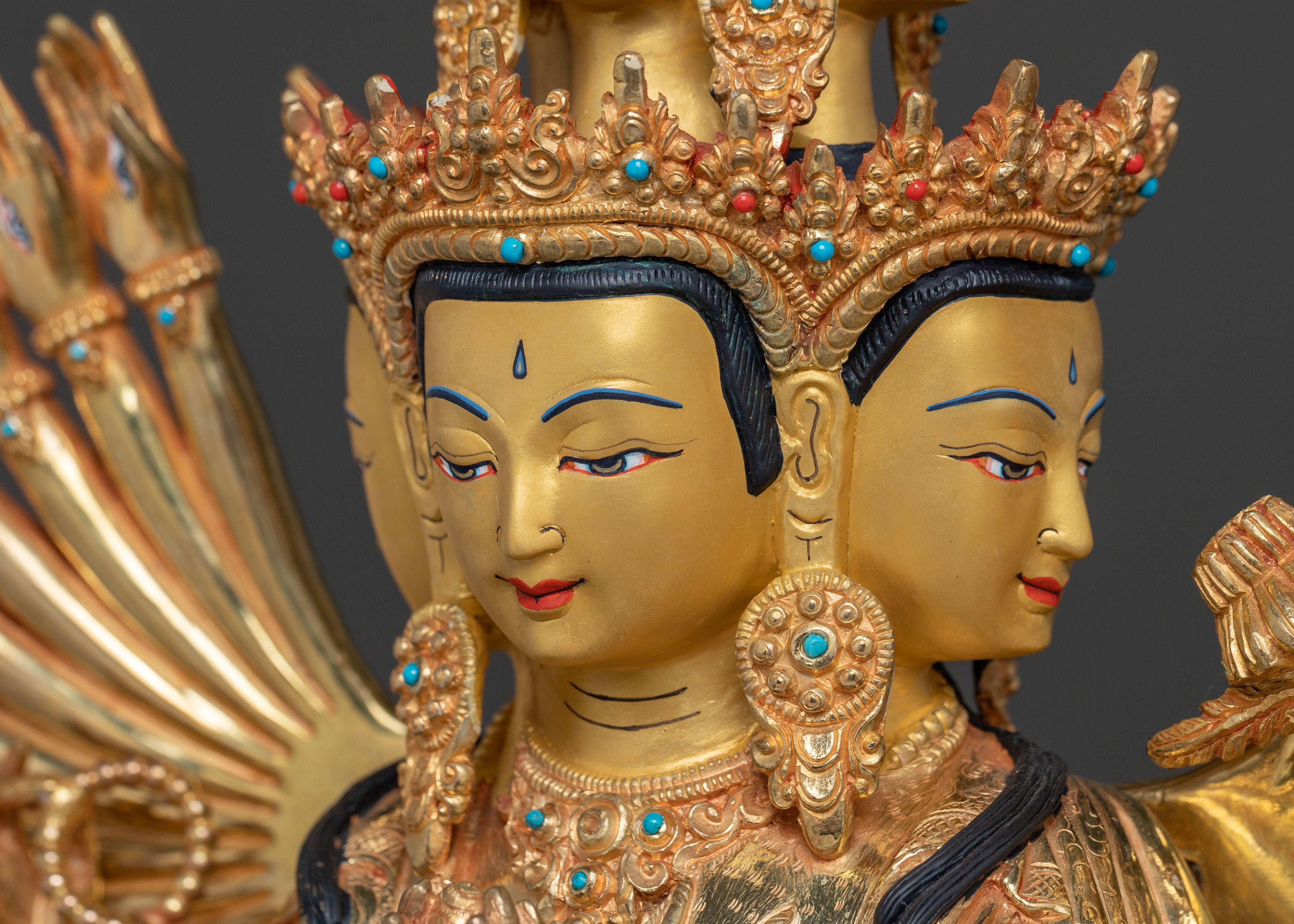 Thousand Armed Chenrezig Sacred Statue