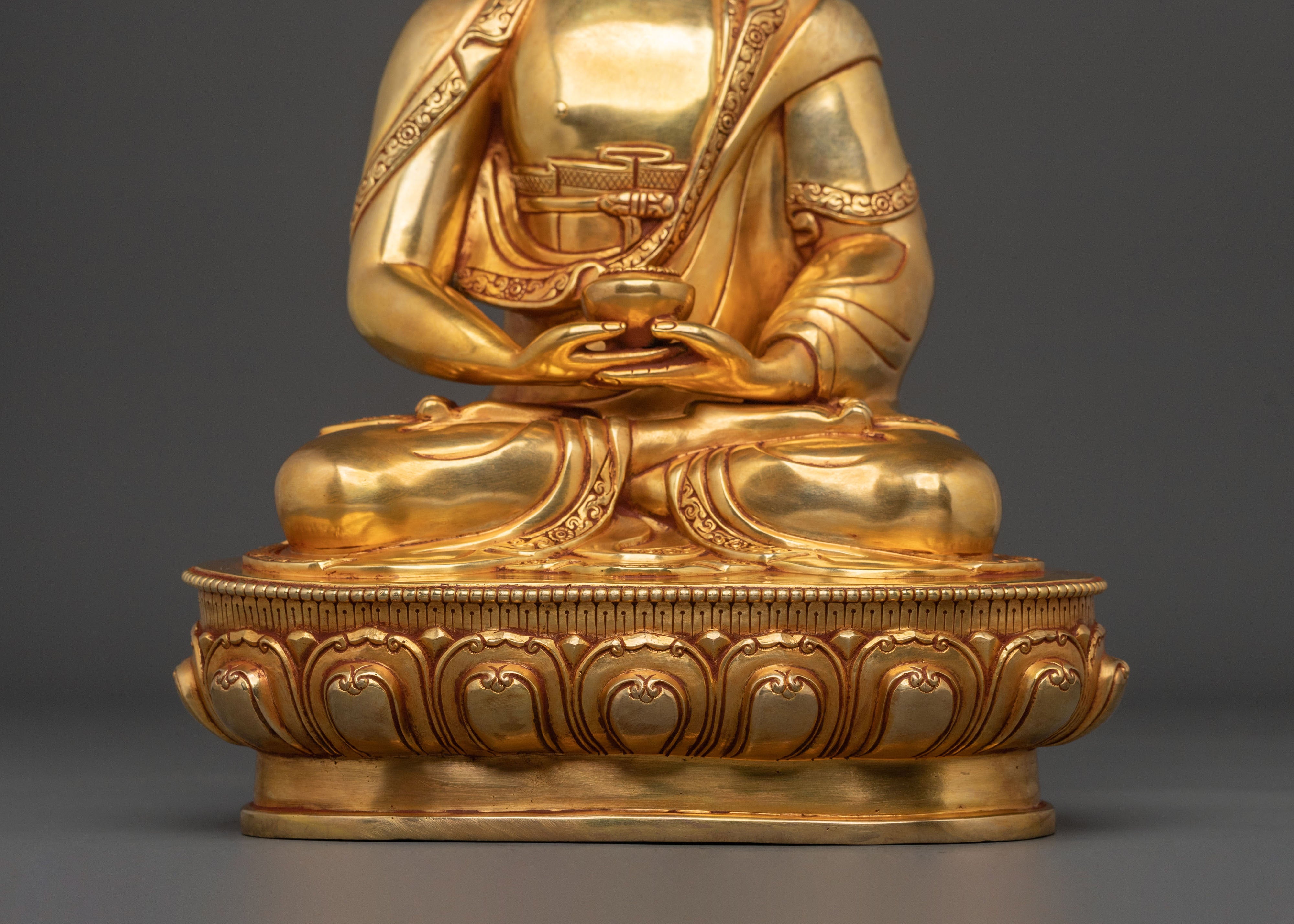 Hand Carved Amitabha Buddha Sacred Statue | Symbol of Infinite Light