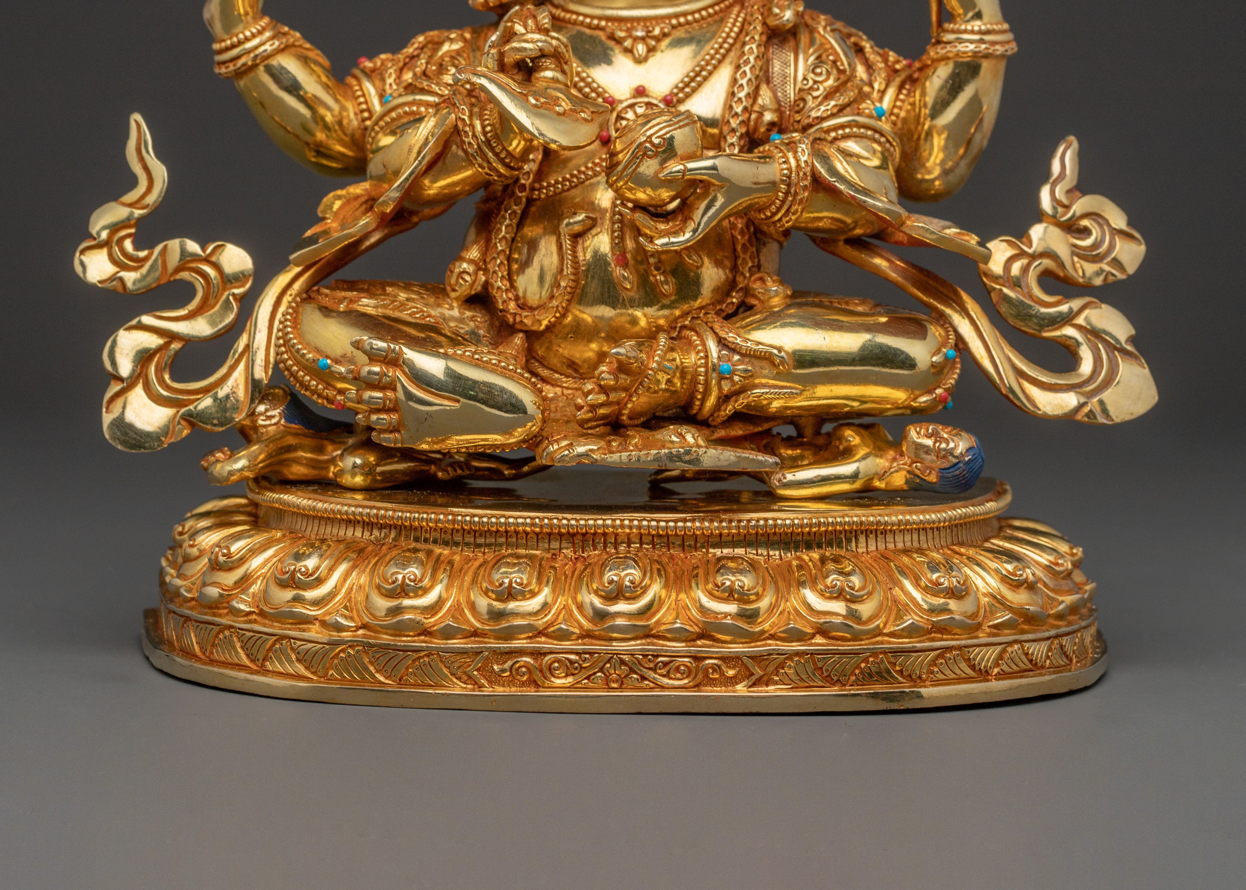 Four Armed Mahakala Statue: Fierce Protector