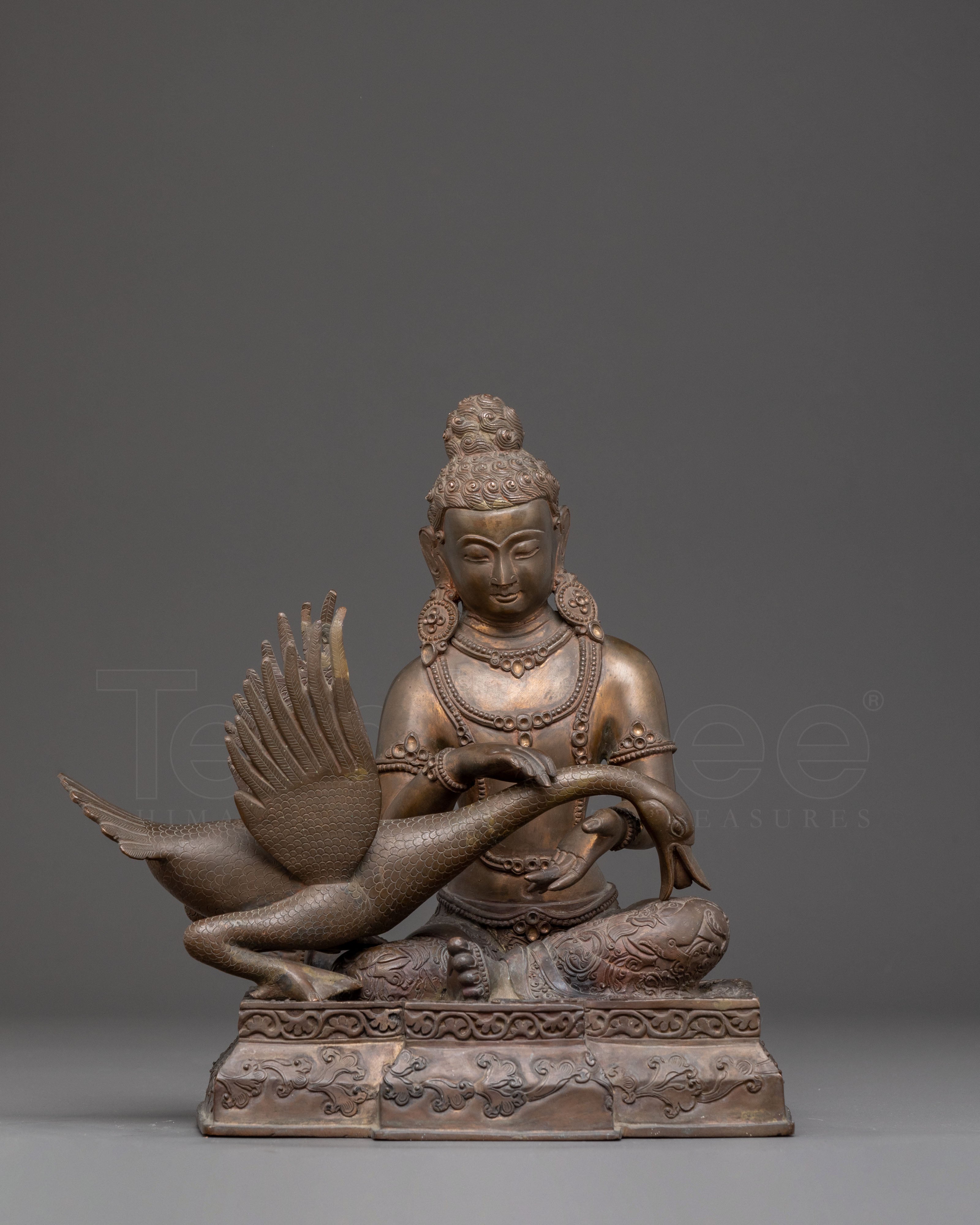 Handcrafted Siddhartha Gautama Oxidized Statue – Antique Copper Finish