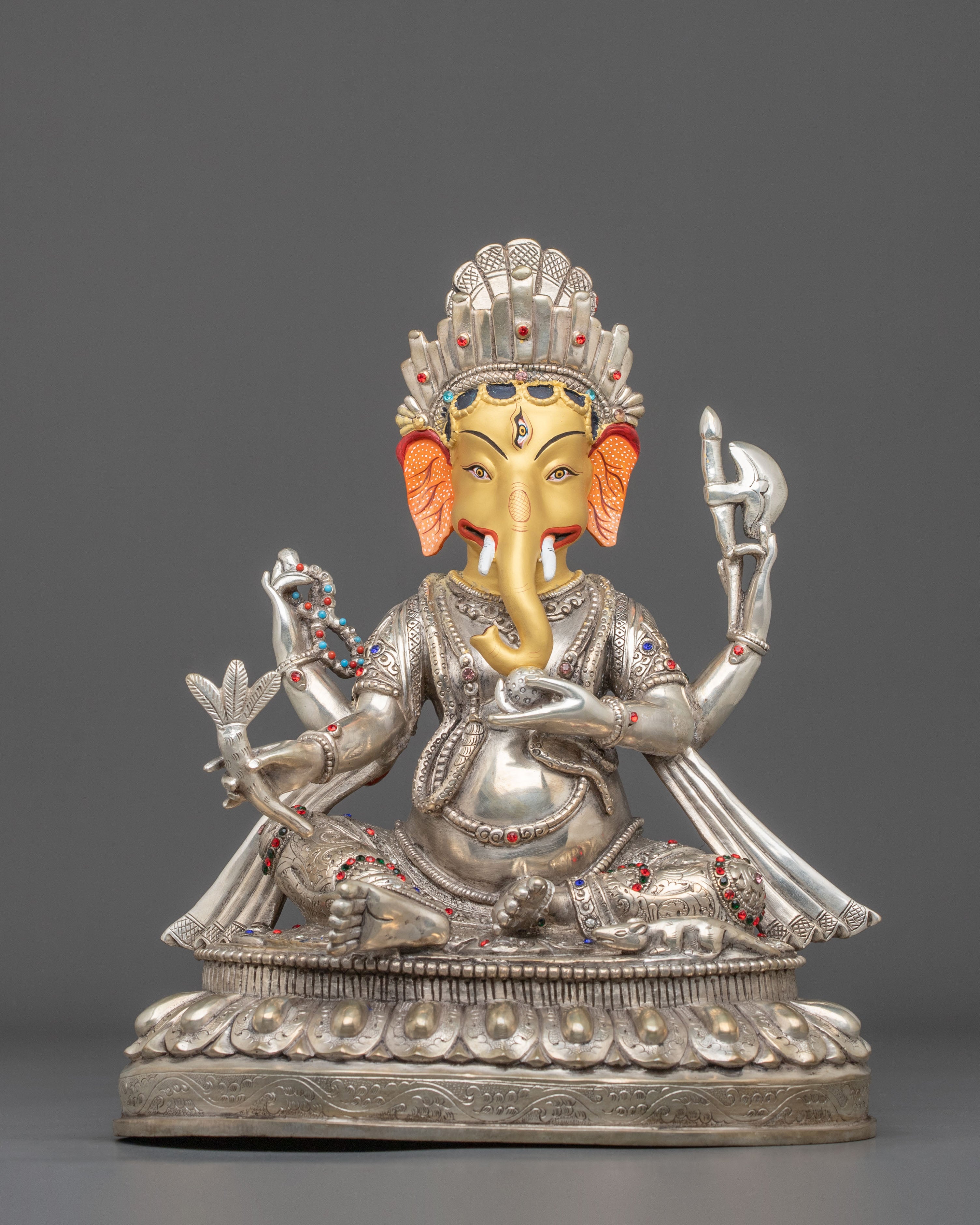 God Ganesha 24K Gold Gilded Statue | Majestic Figurine