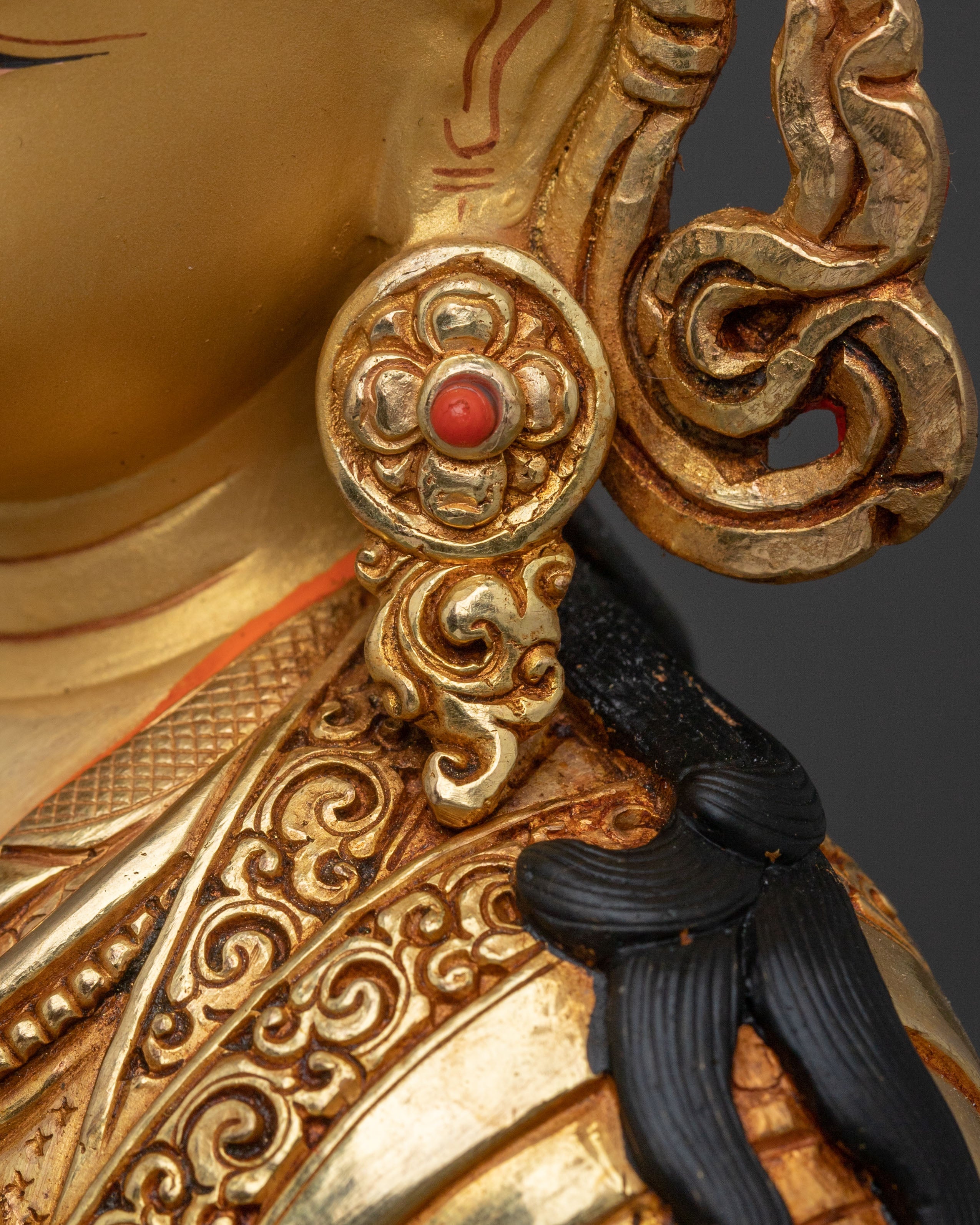 Guru Norla Buddhist Statue | 24K Gold Gilded Sacred Sculpture