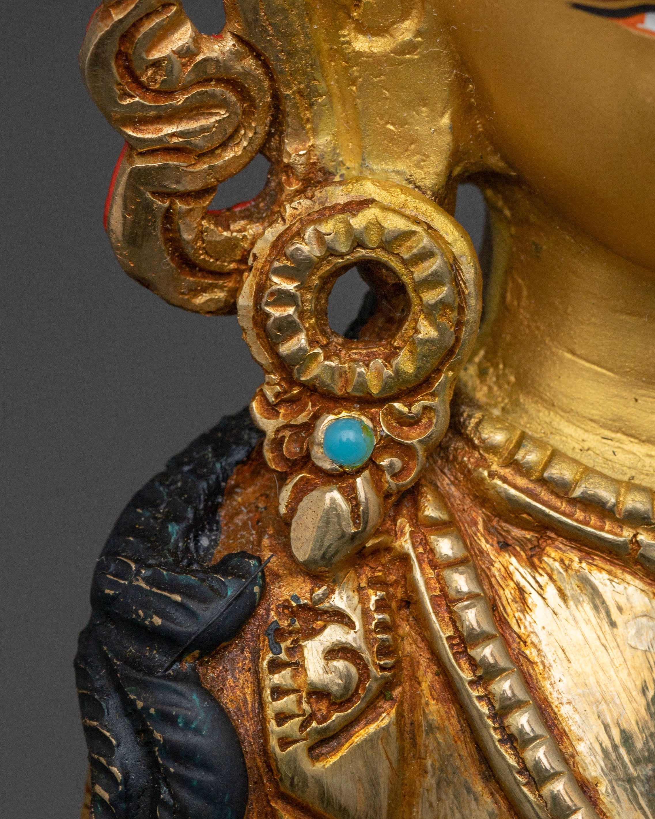 Spiritual Statue of Amitayus – 24K Gold Gilded Copper