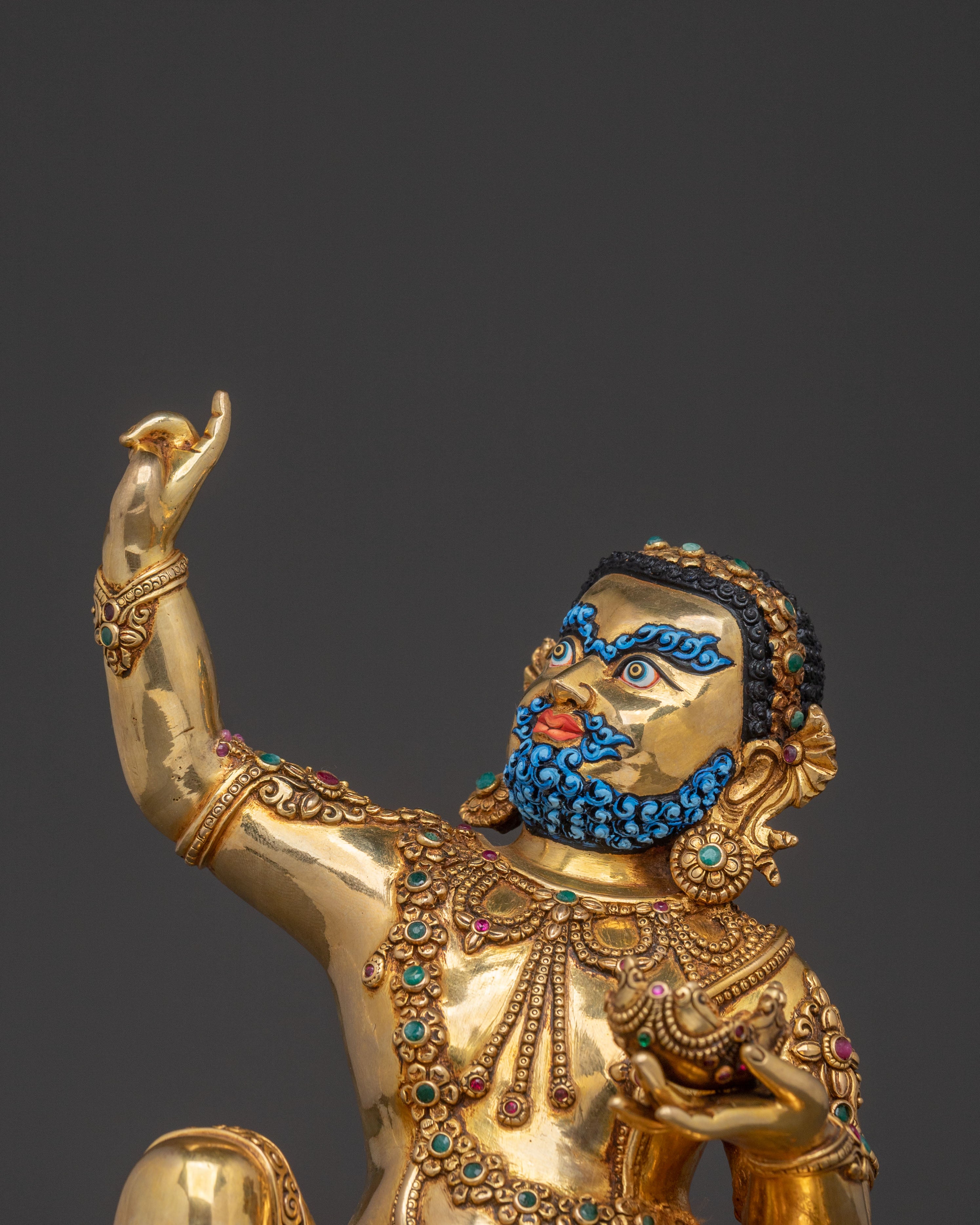 Virupa Golden Statue: Radiant Mahasiddha Sculpture