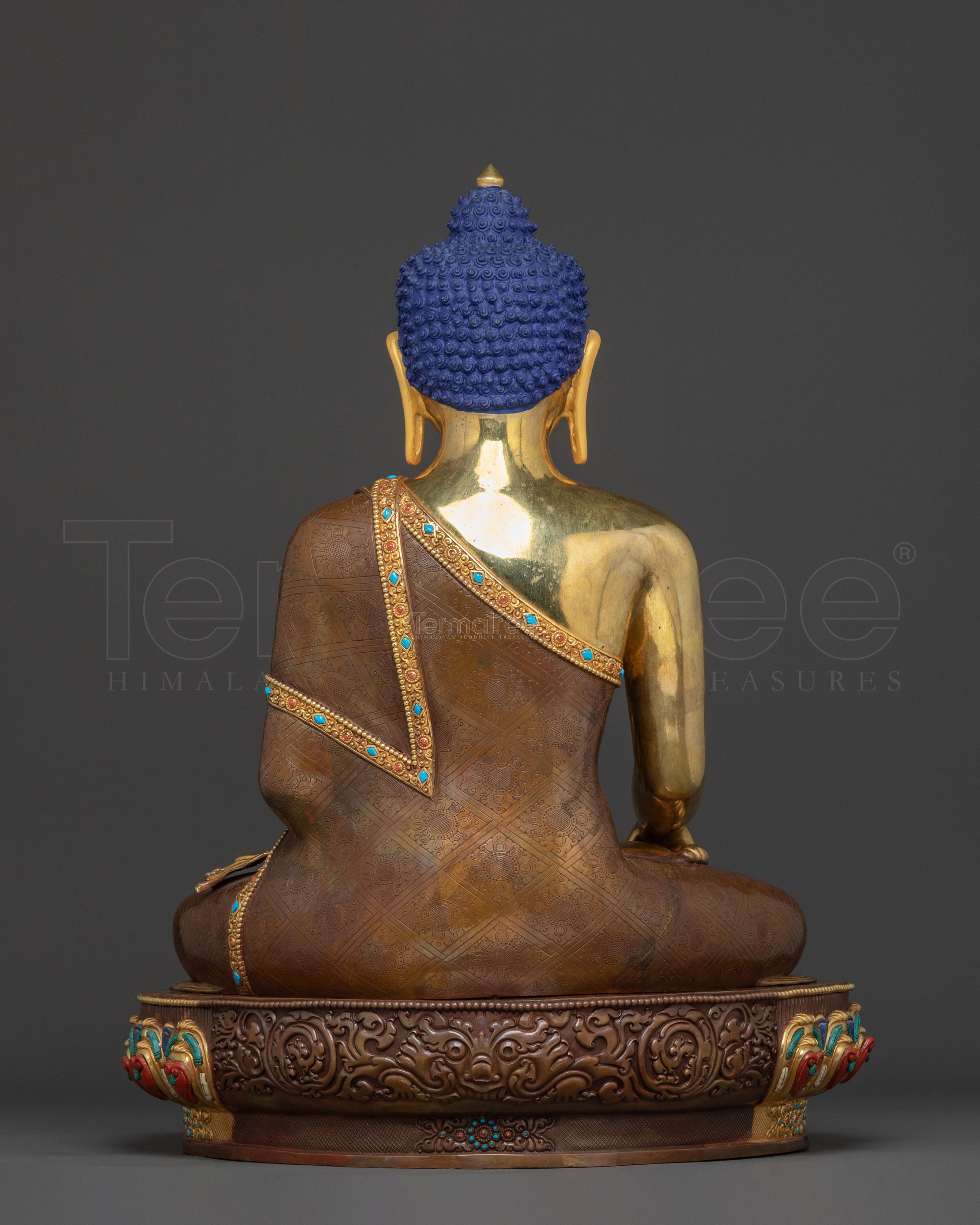 Shakyamuni Buddha: 24K Gold Gilded Statue