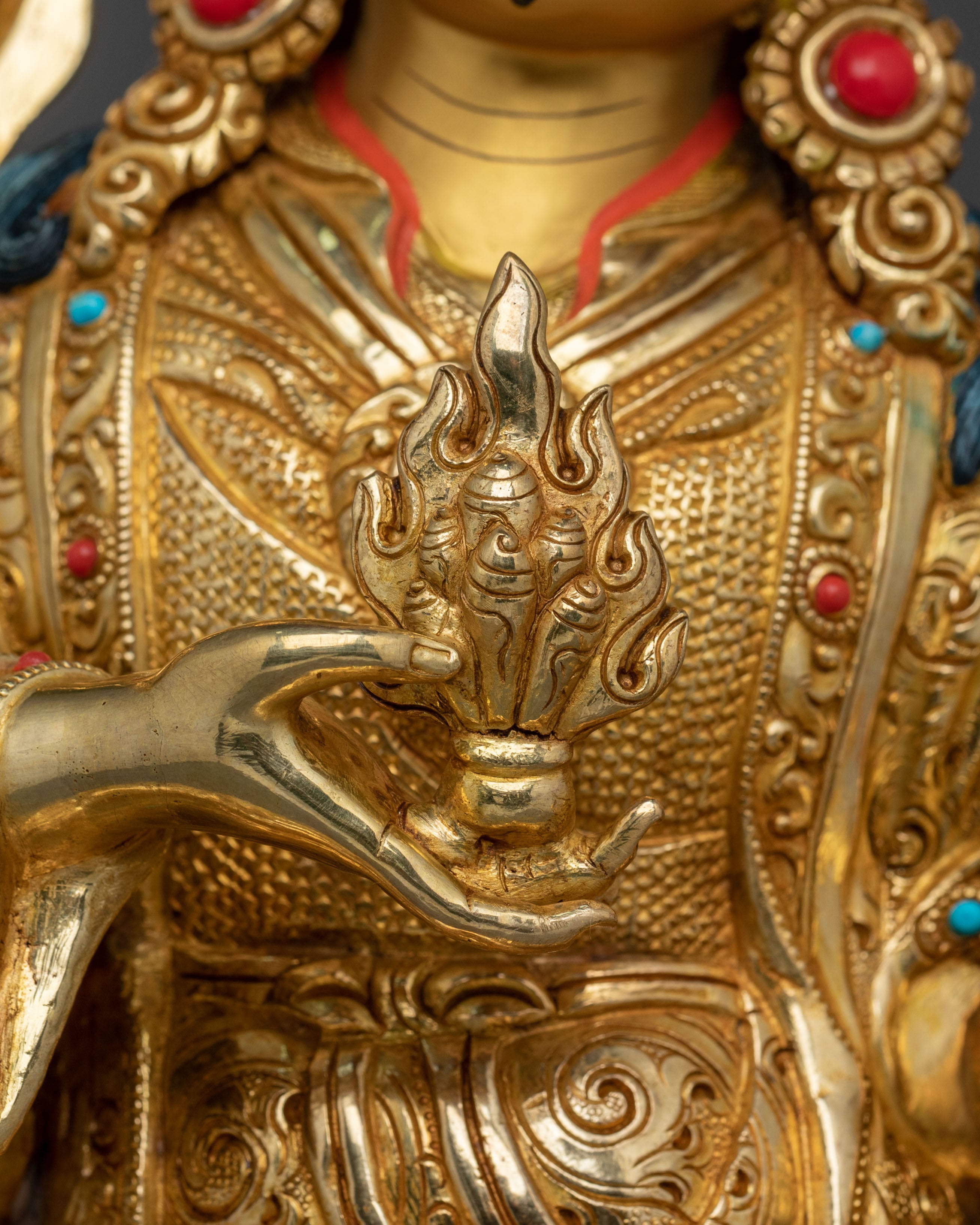 King Gesar Statue| 24K Gold Gilded Guardian Figurine
