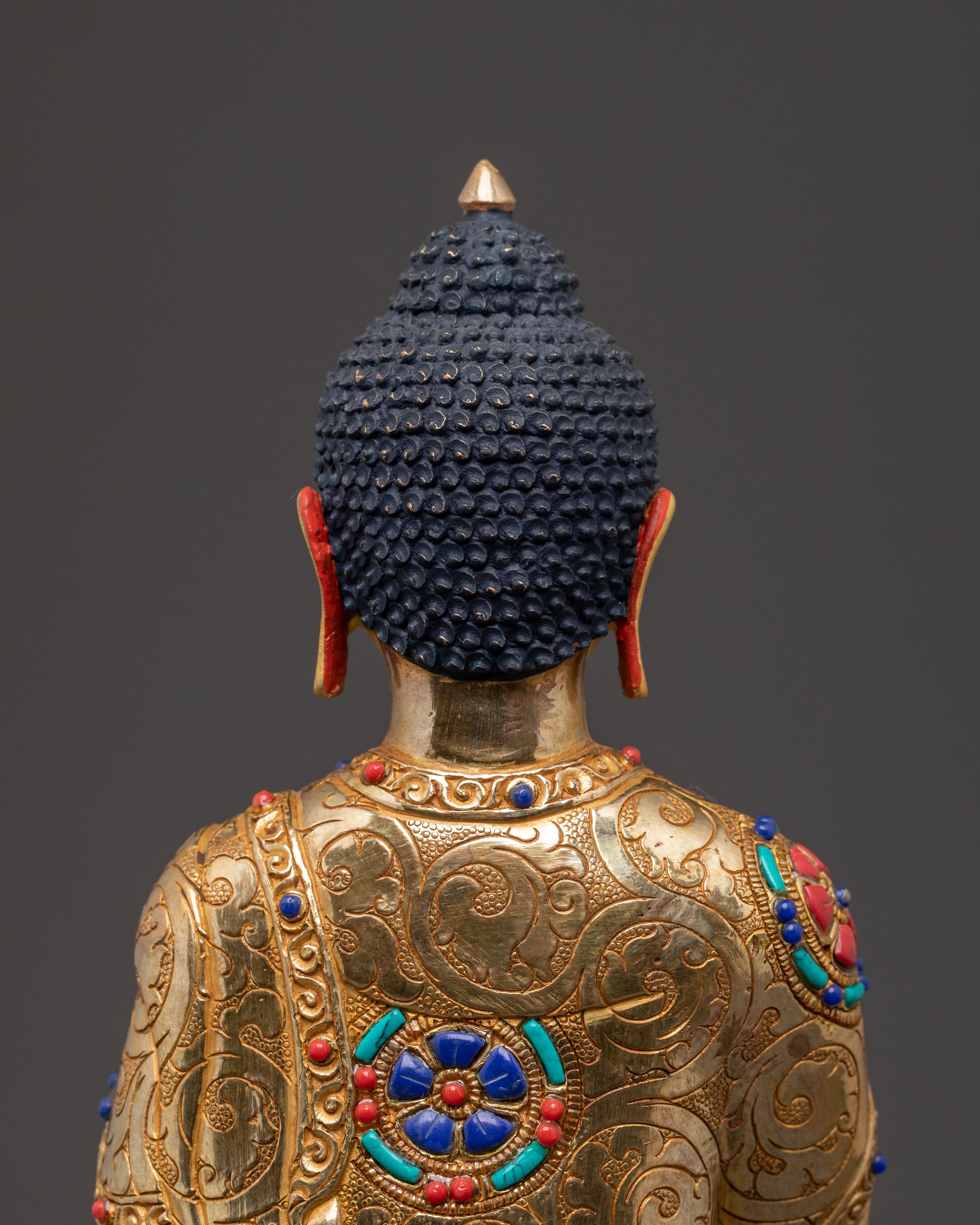 Radiating Compassion Shakyamuni Buddha Statue - Hand-Gilded Copper Statue