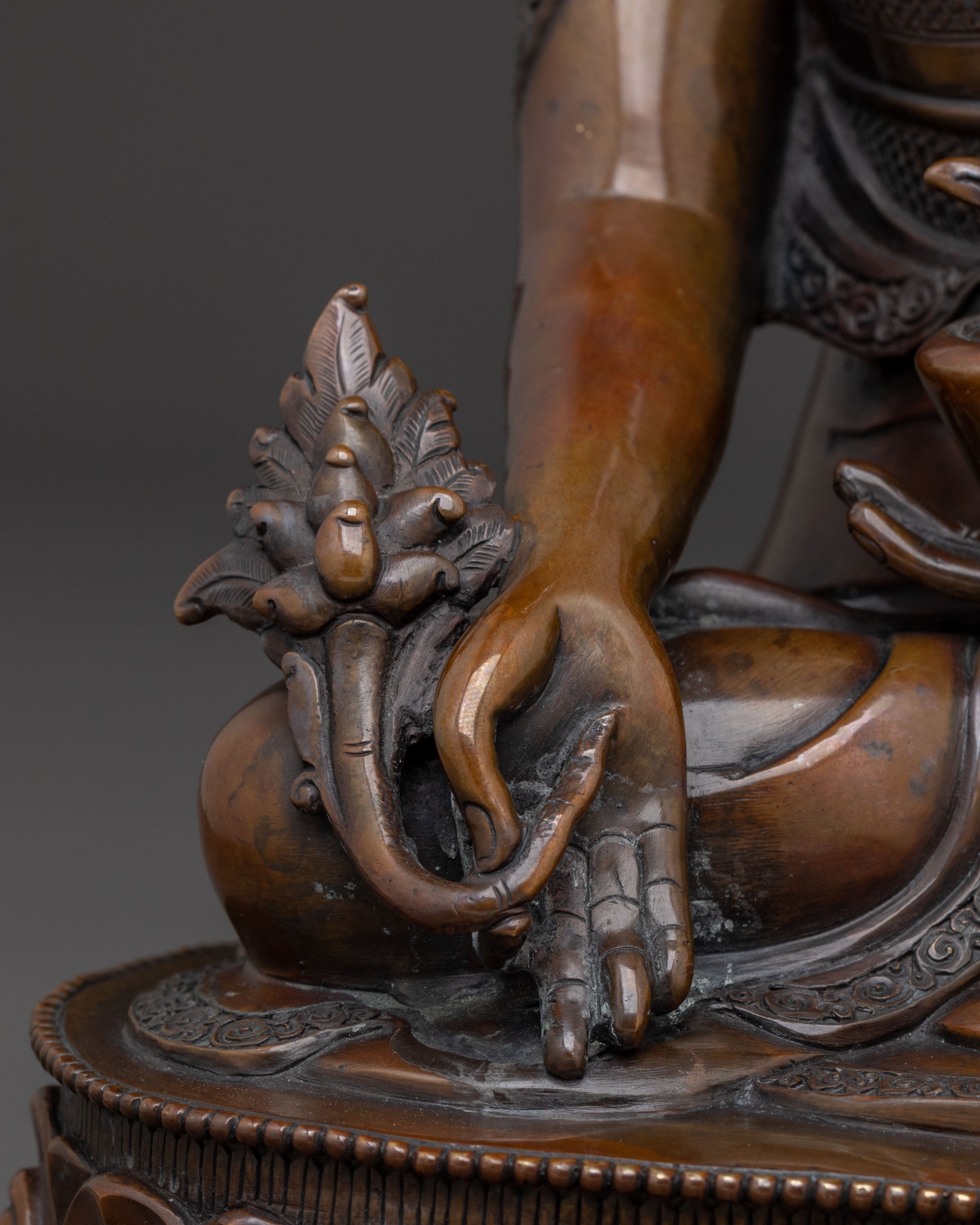 Handcrafted 3 Buddha Statue Set | Oxidized Copper