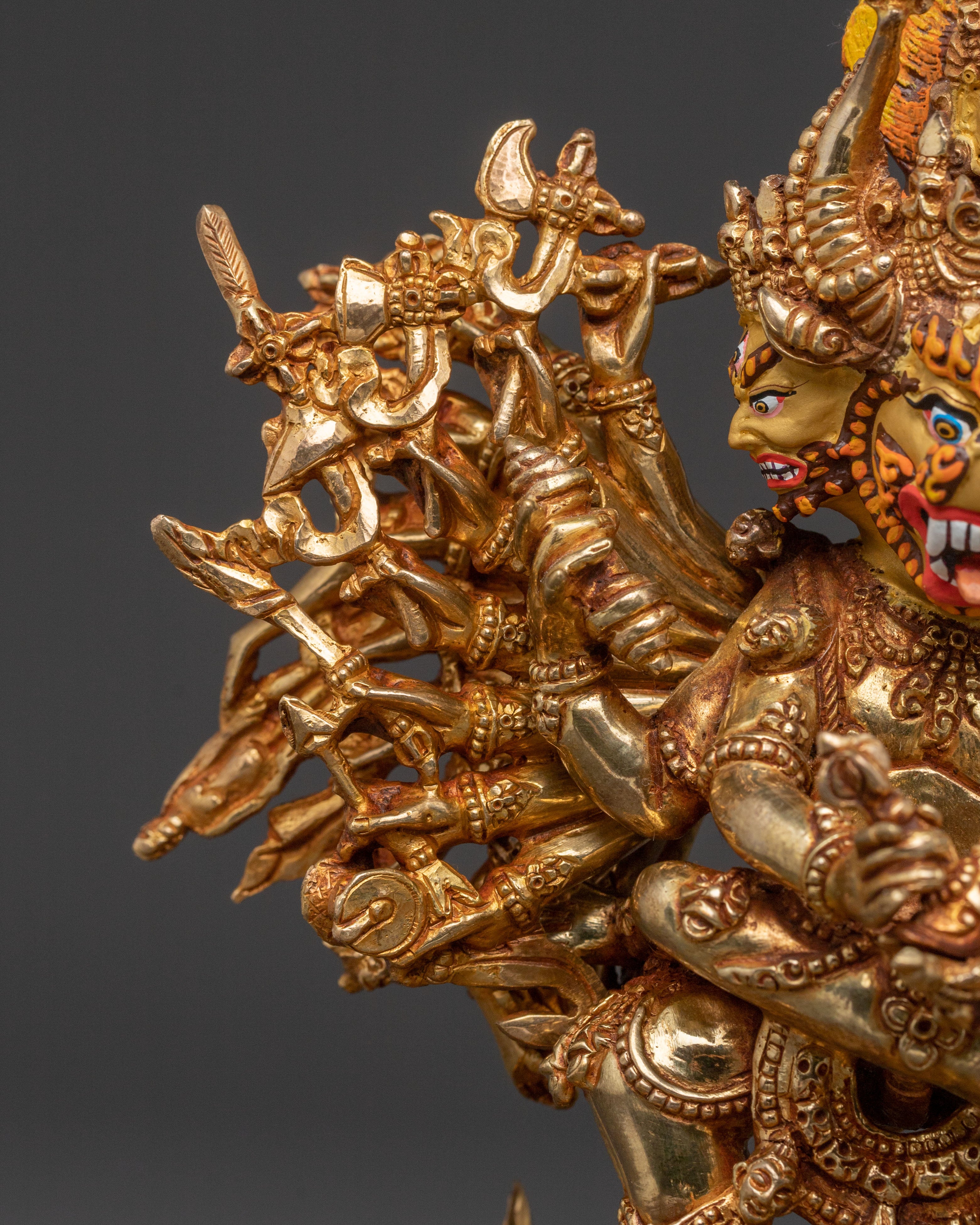 Destroyer of Death Yamantaka Statue – Handcrafted Copper Masterpiece