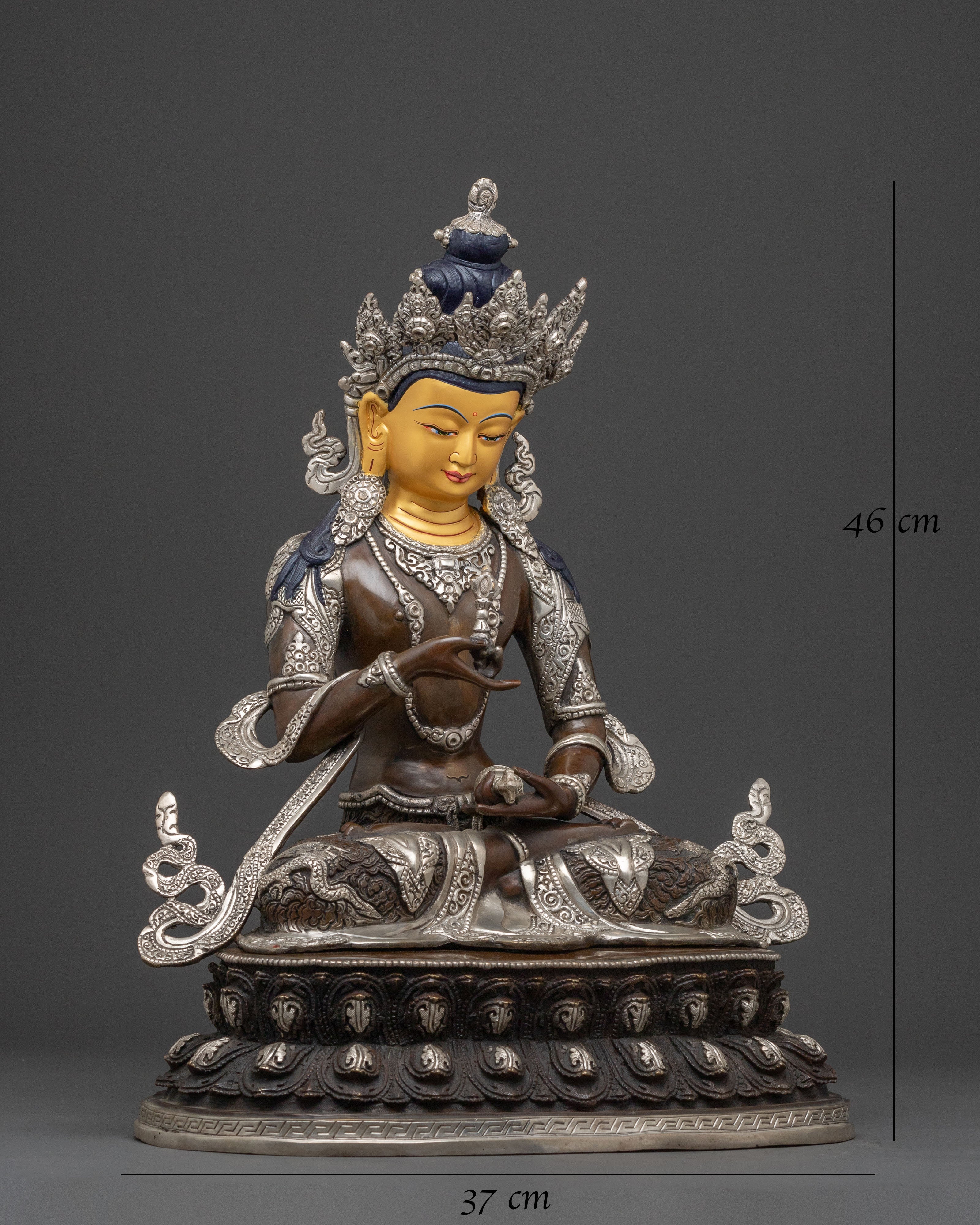 Vajrasattva Statue for Decor: Oxidized Copper Art