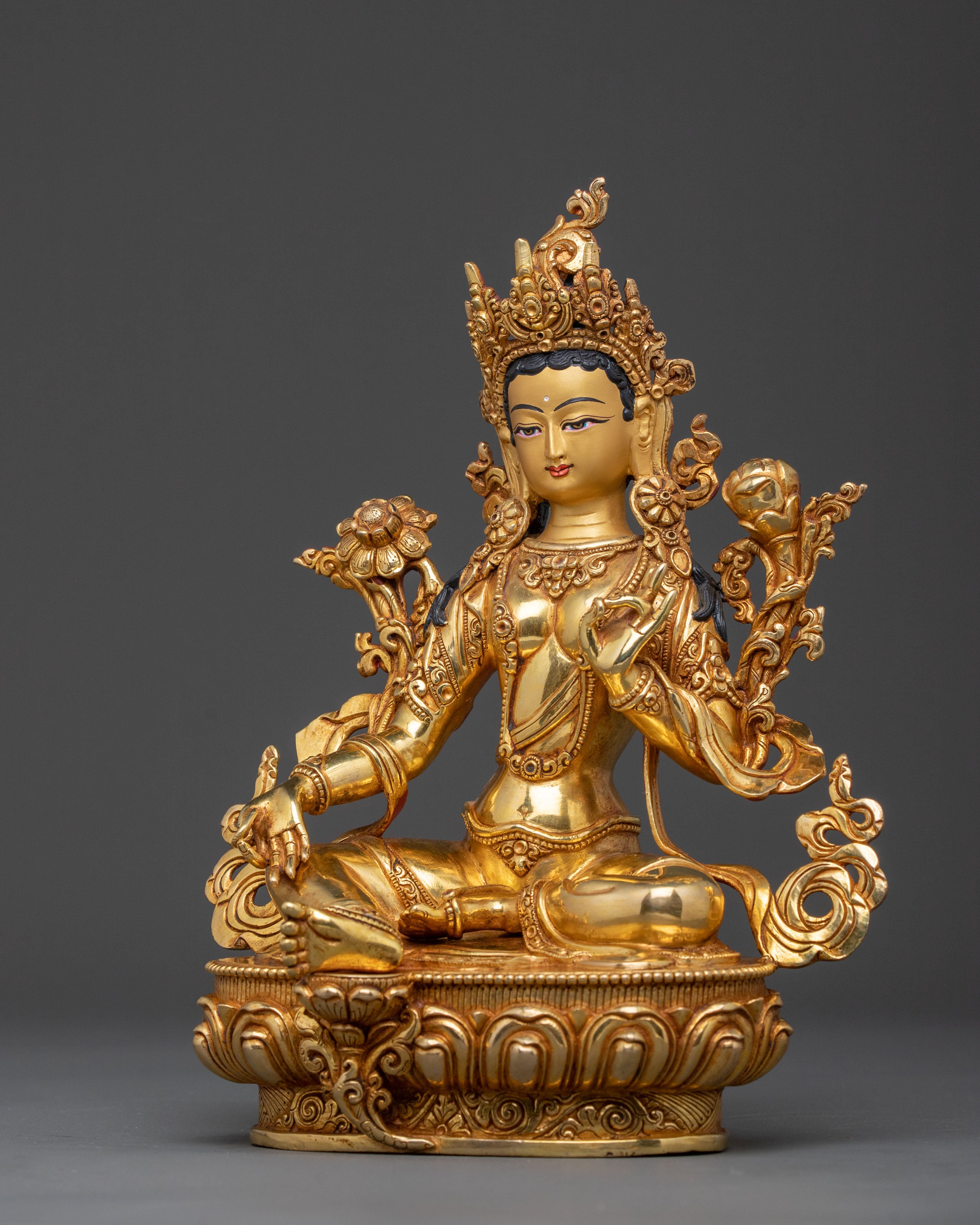 Green Tara Spiritual Statue | Compassionate Goddess