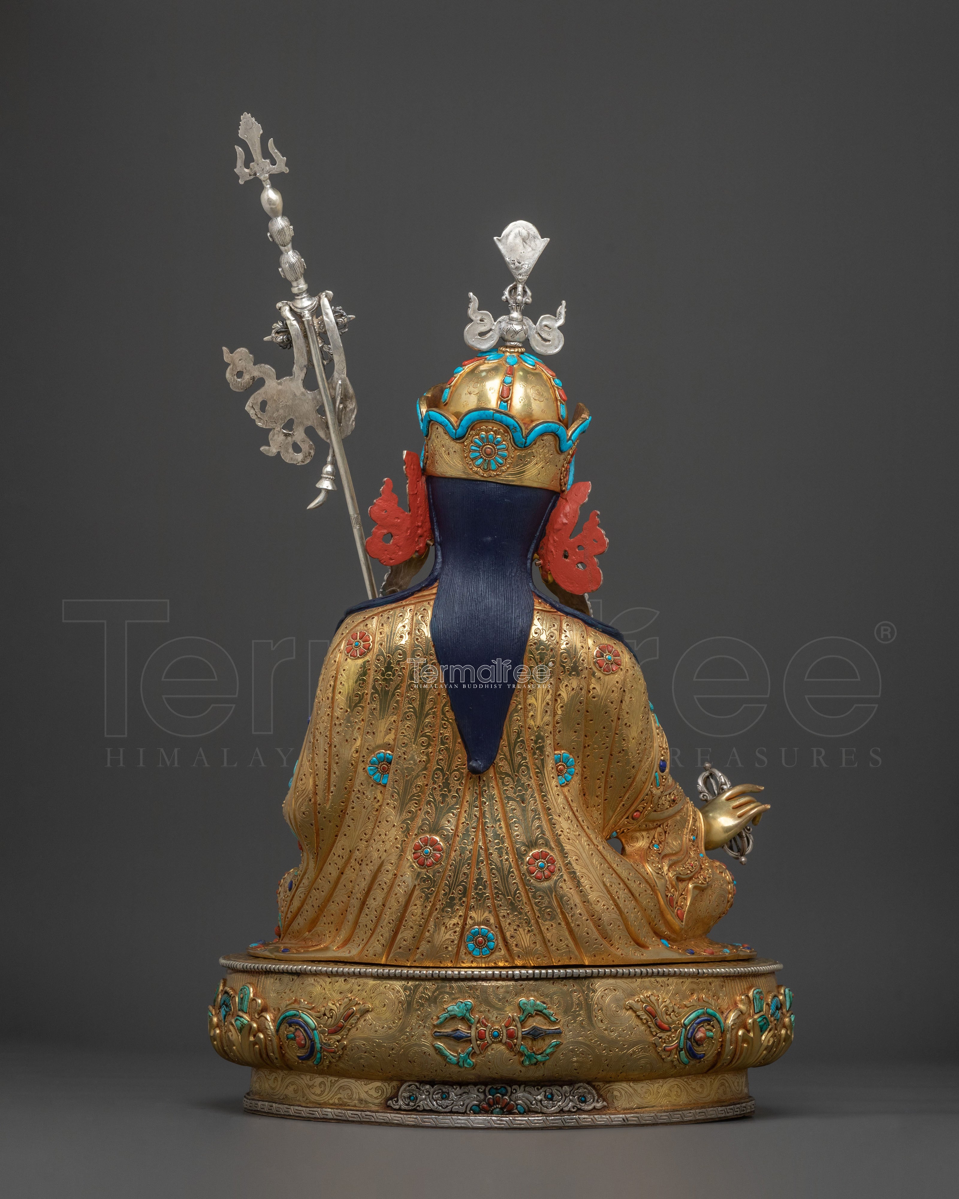 Spiritual Guru Rinpoche Handmade Sculpture: Sacred Altar Decor