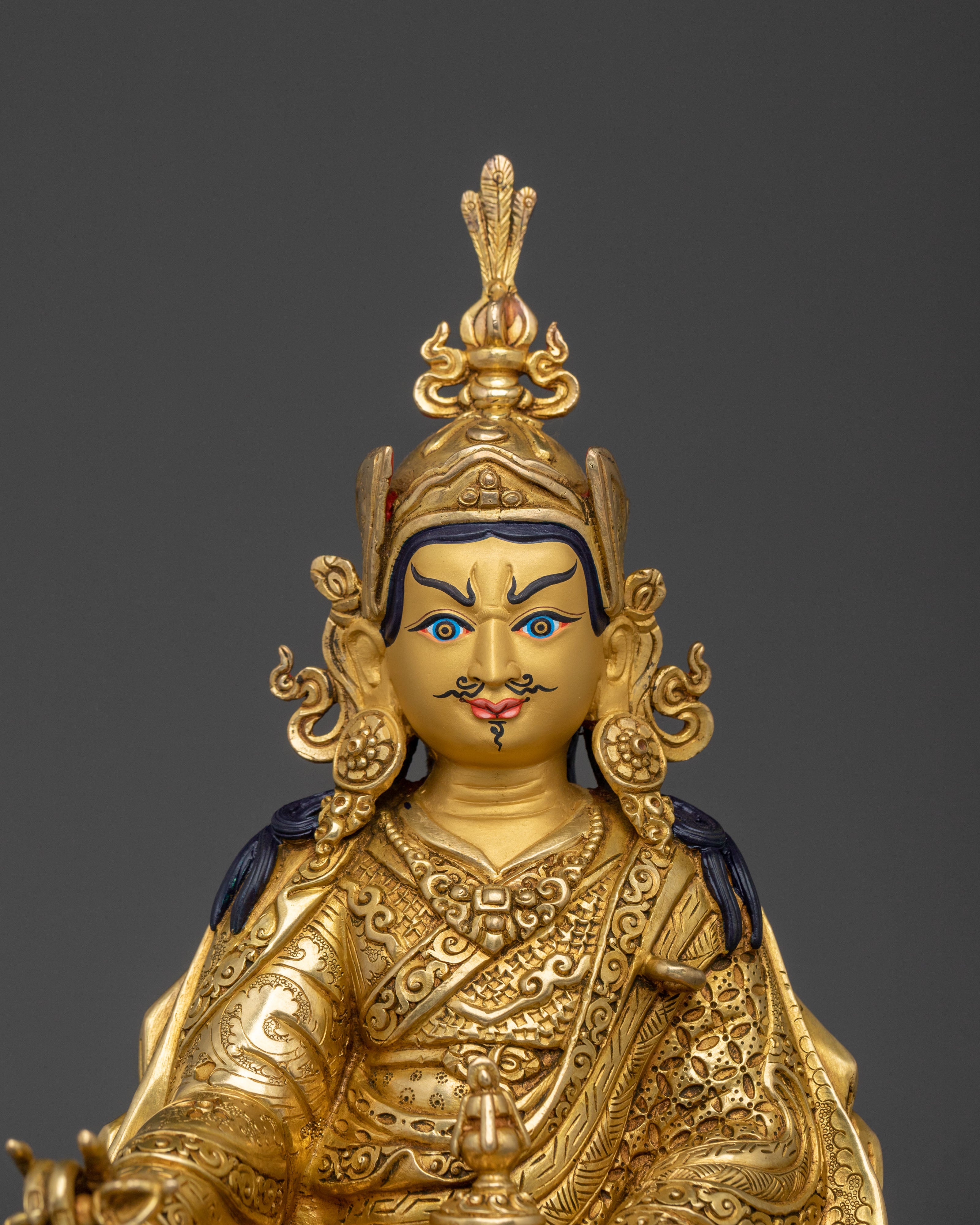 Handmade Guru Rinpoche Statue | Lotus Born Master