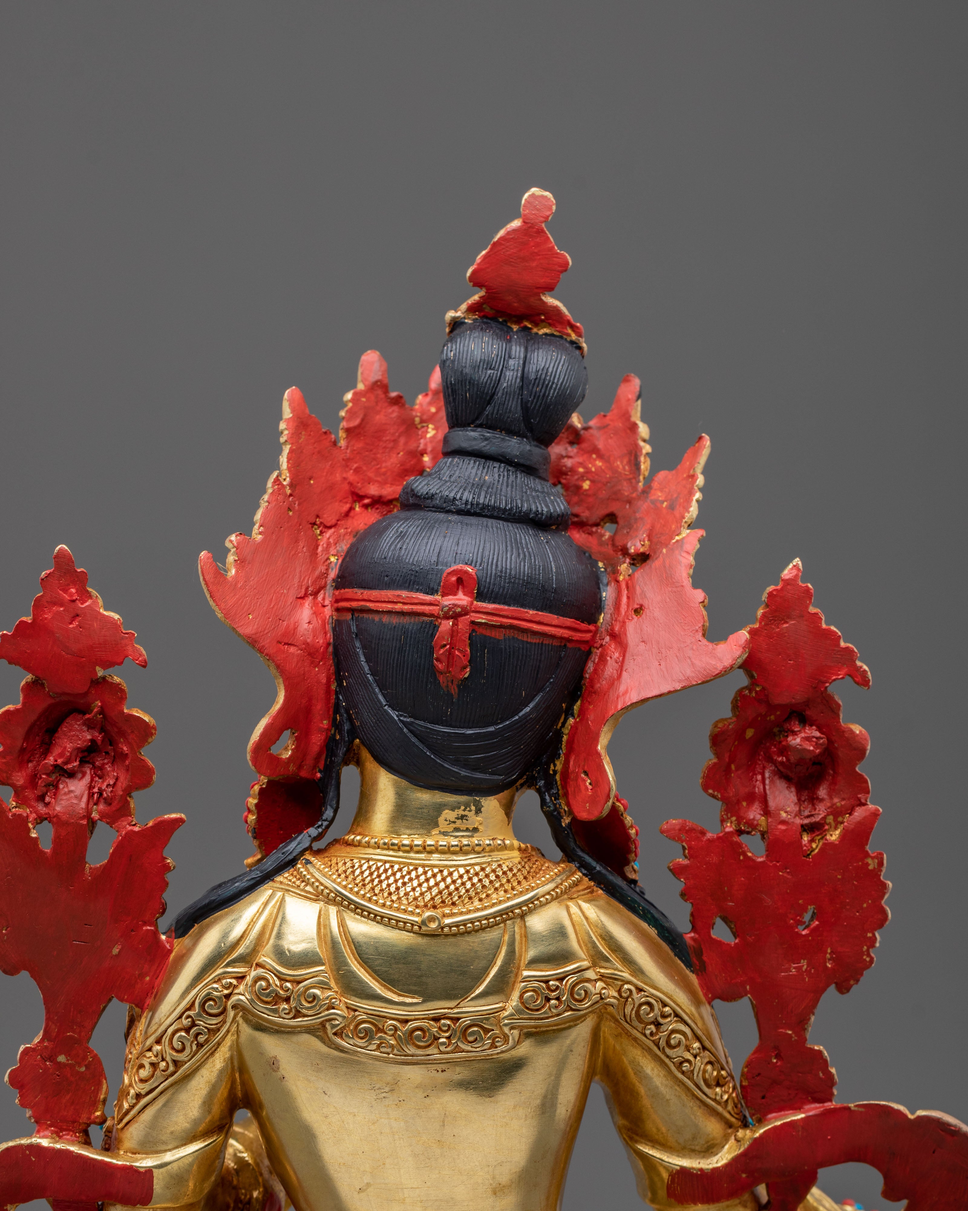 Tibetan Protector Green Tara Figurine | Handcrafted Serenity