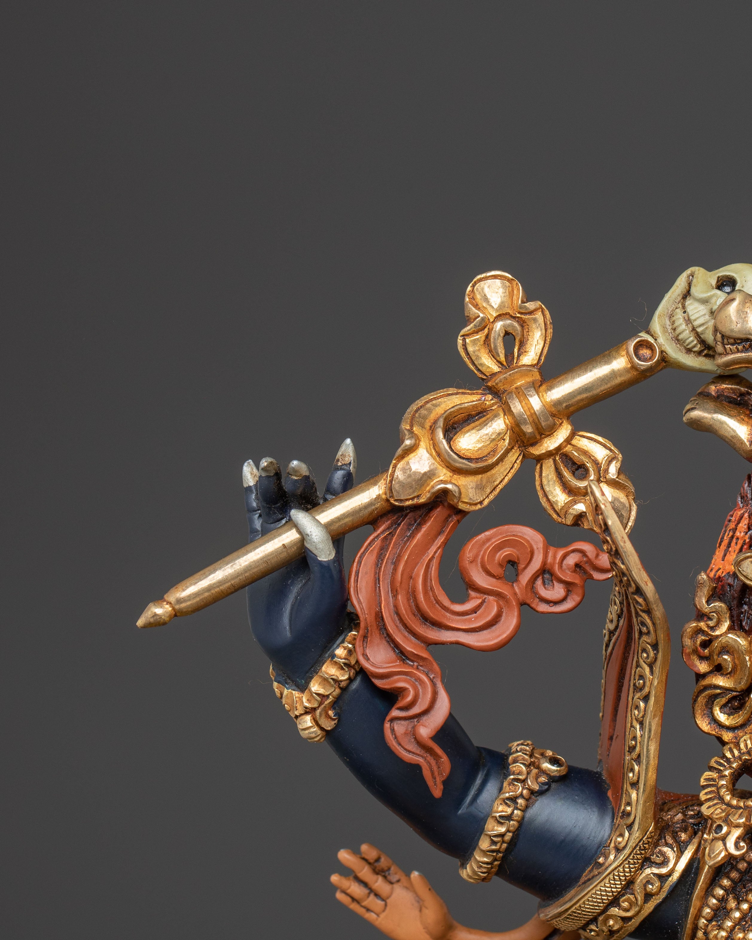 Palden Lhamo: 24k Gold Gilded Wrathful Protector