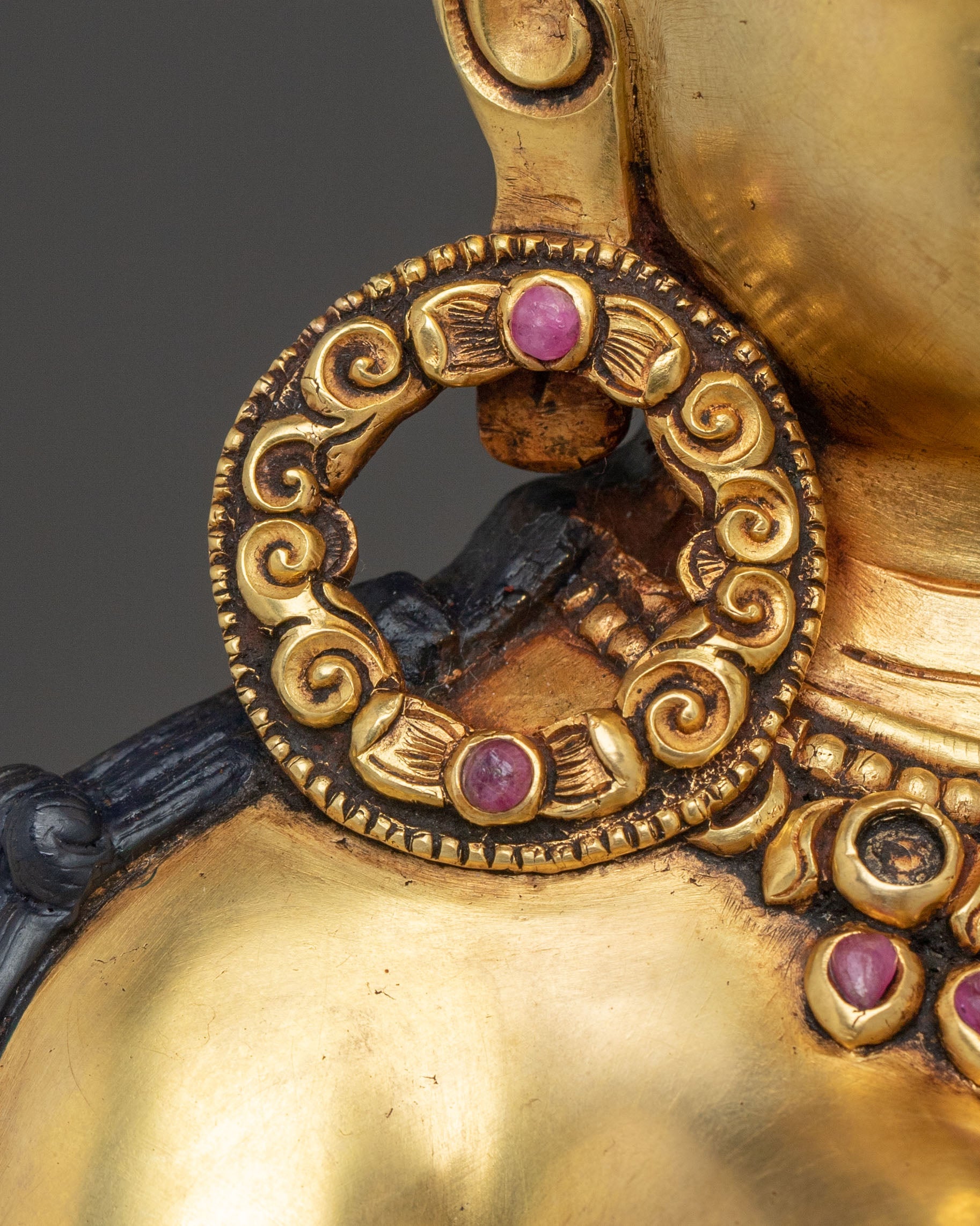 Standing Green Tara with 24K Gold Gilding