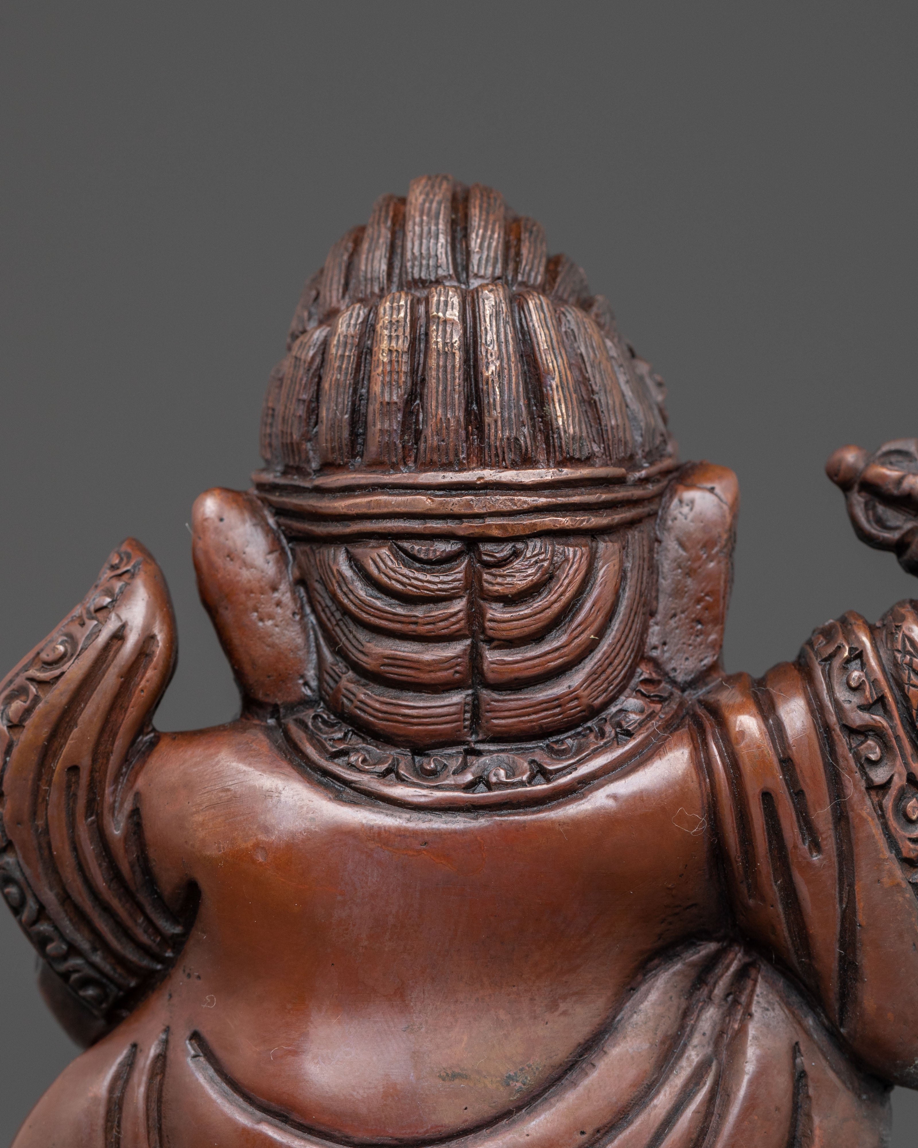 Mahakala Bernakchen Spiritual Figurine – Oxidized Copper Art